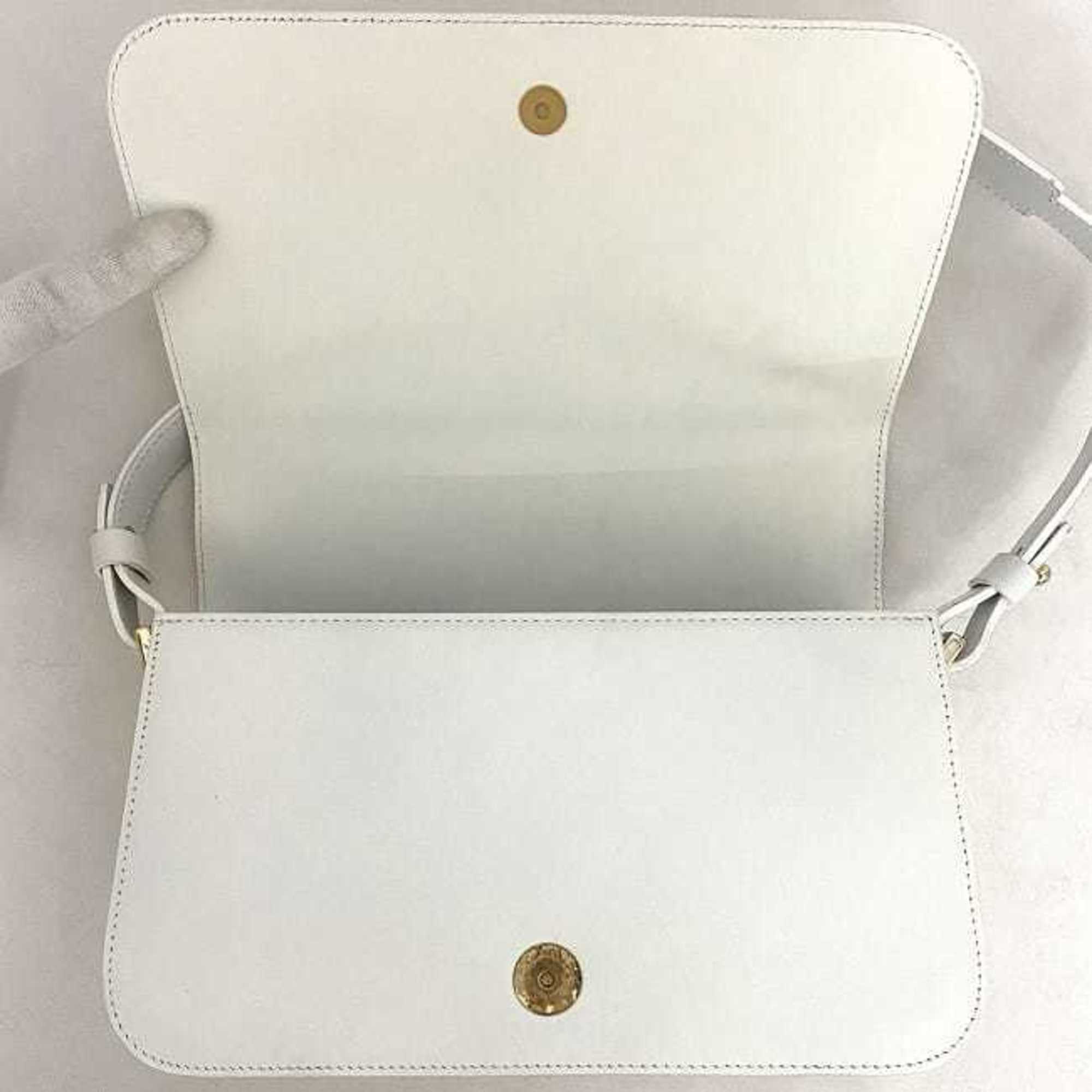 Celine White Leather Handbag Shoulder Bag (Pre-Owned)