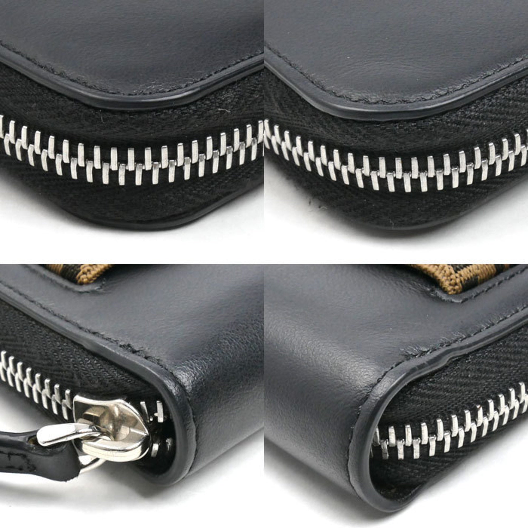 Fendi Black Leather Long Wallet (Bi-Fold) (Pre-Owned)