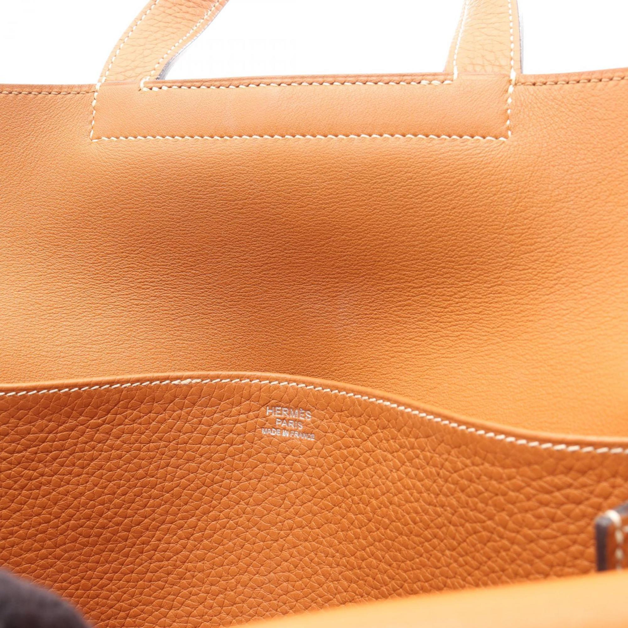 Hermes Alezan Brown Taurillon Clemence Leather Handbag (Pre-Owned)