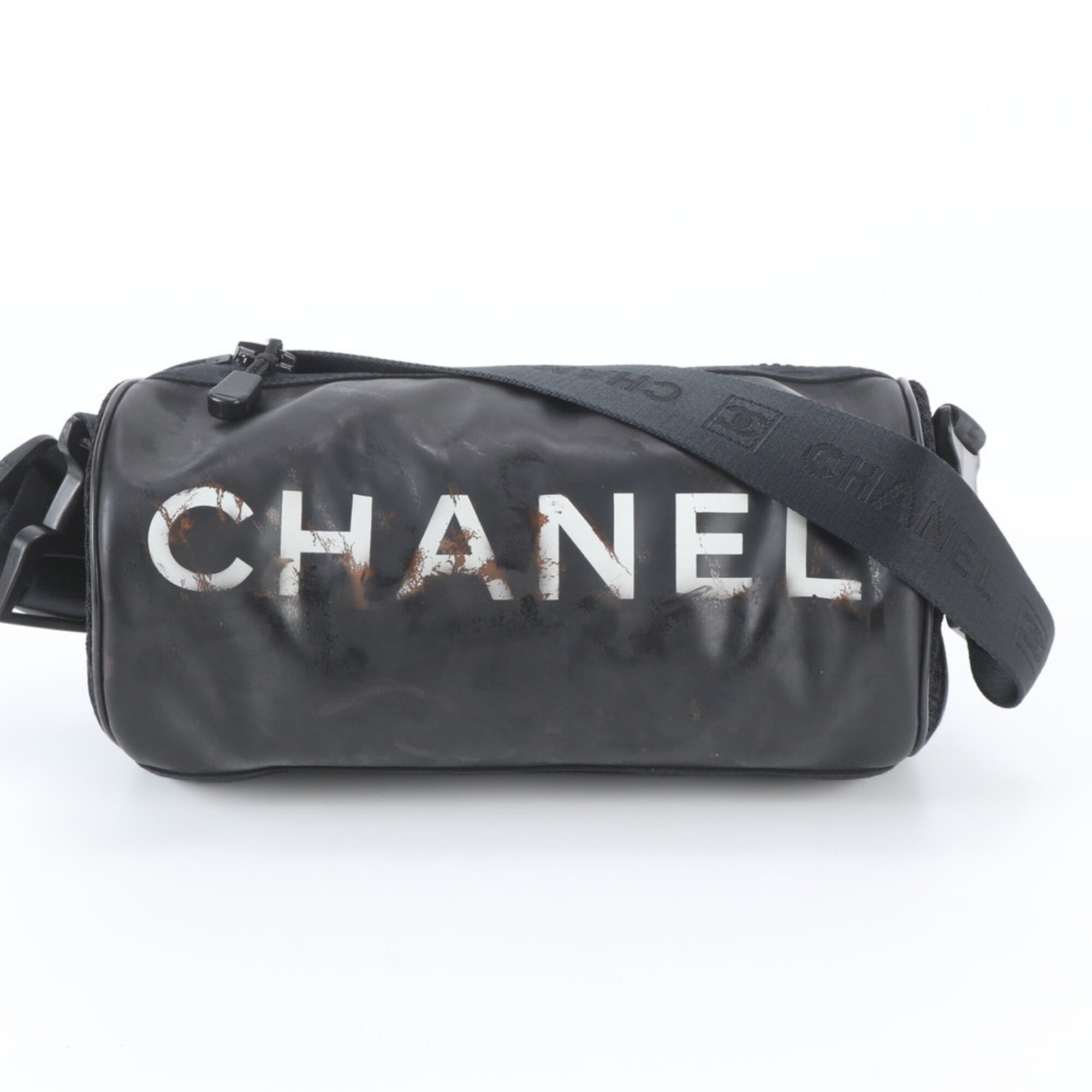 Chanel Black White Handbag Shoulder Bag Tote Bag (Pre-Owned)