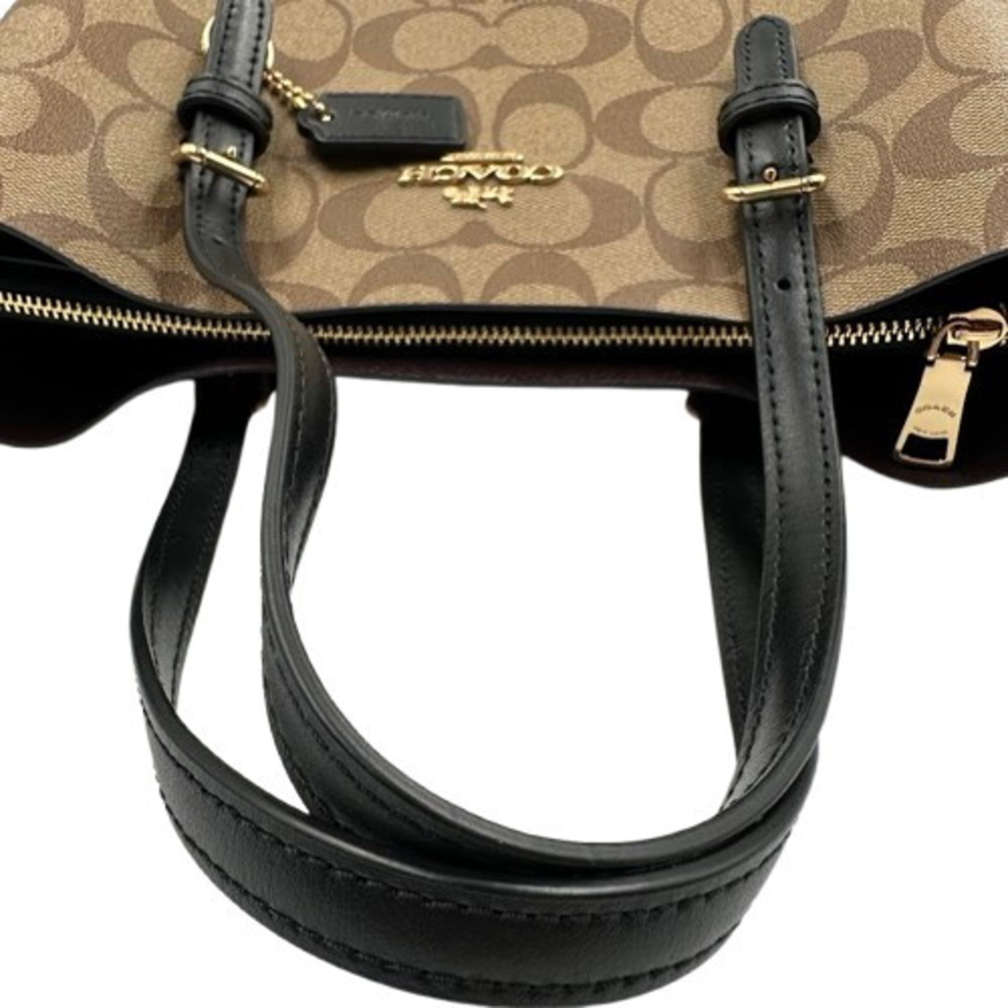 Coach Signature Brown Pvc Handbag (Pre-Owned)