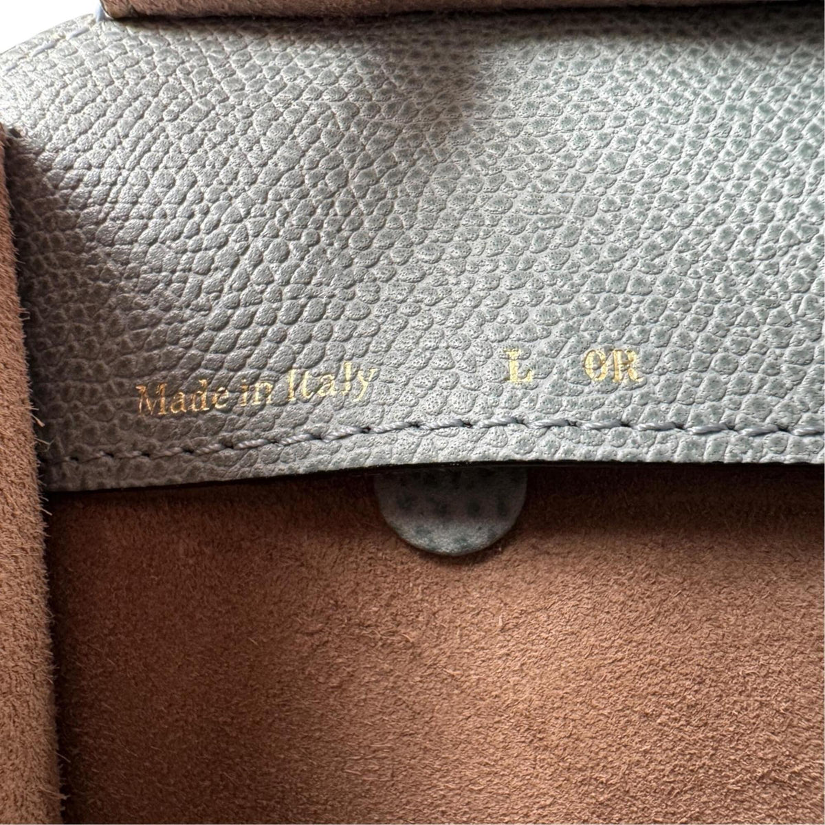 Valextra Beige Black Gray Leather Shoulder Bag Tote Bag (Pre-Owned)