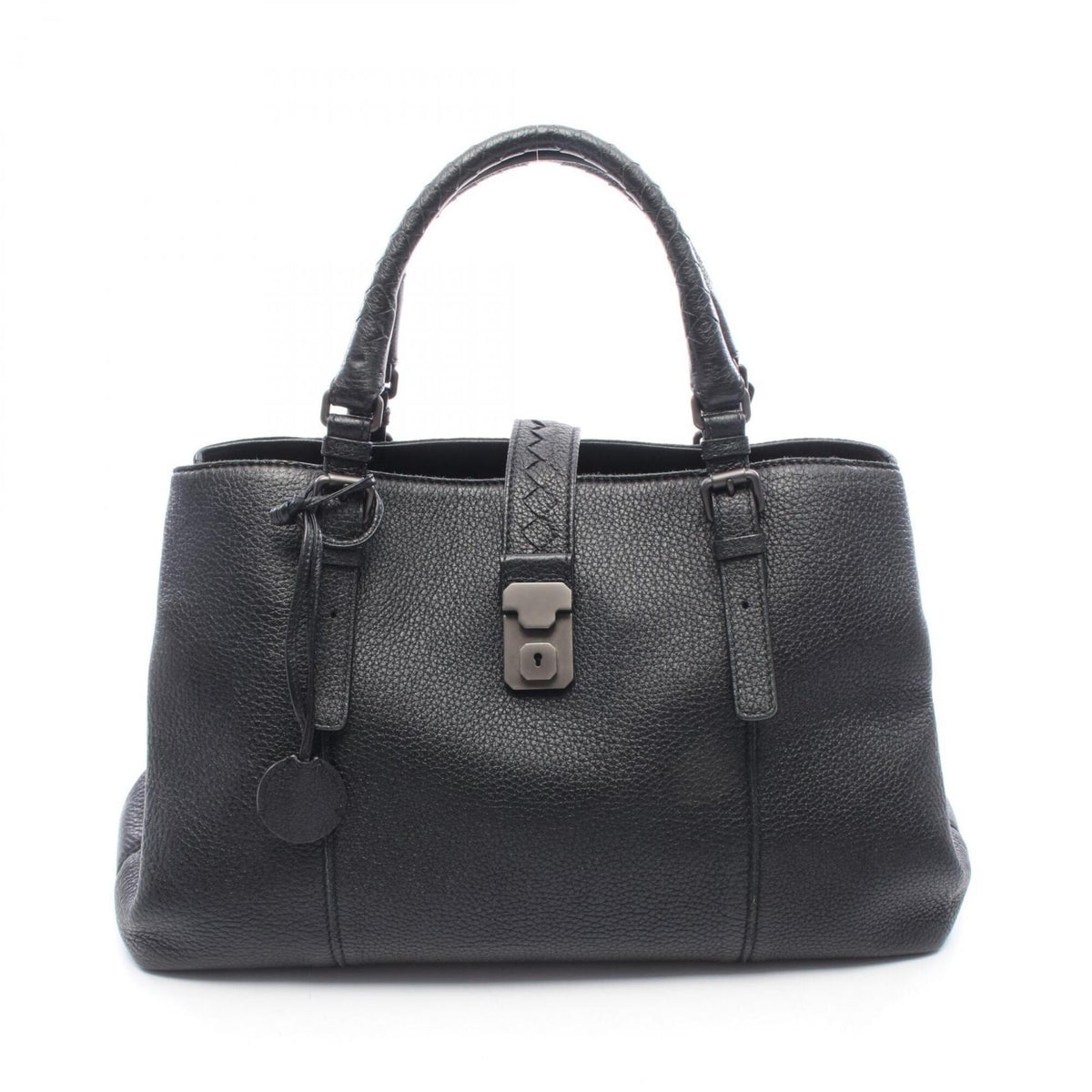 Bottega Veneta Black Leather Handbag (Pre-Owned)