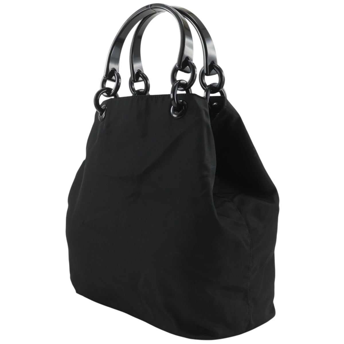 Prada Black Nylon Plastic Handbag (Pre-Owned)