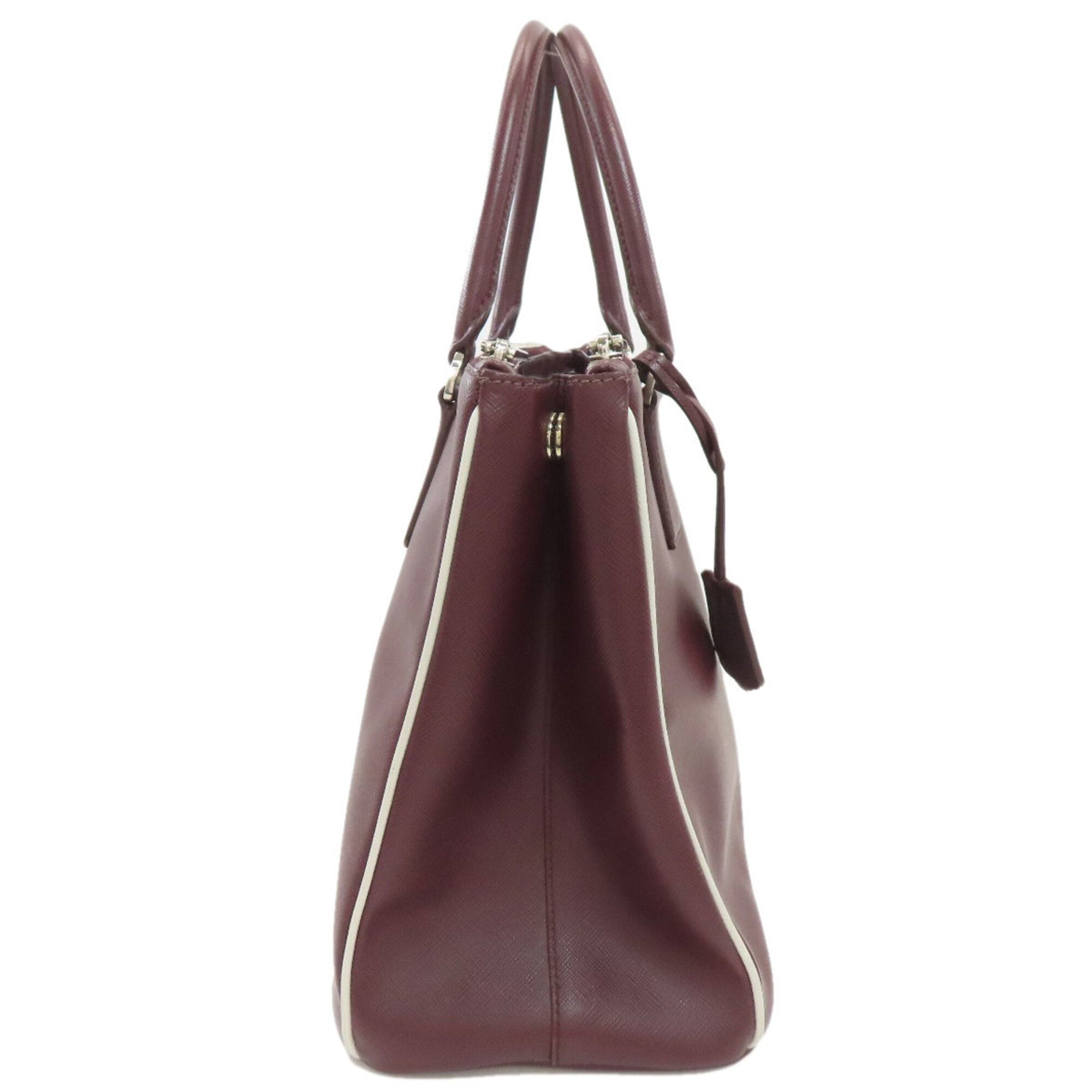 Prada Bordeaux Leather Tote Bag (Pre-Owned)