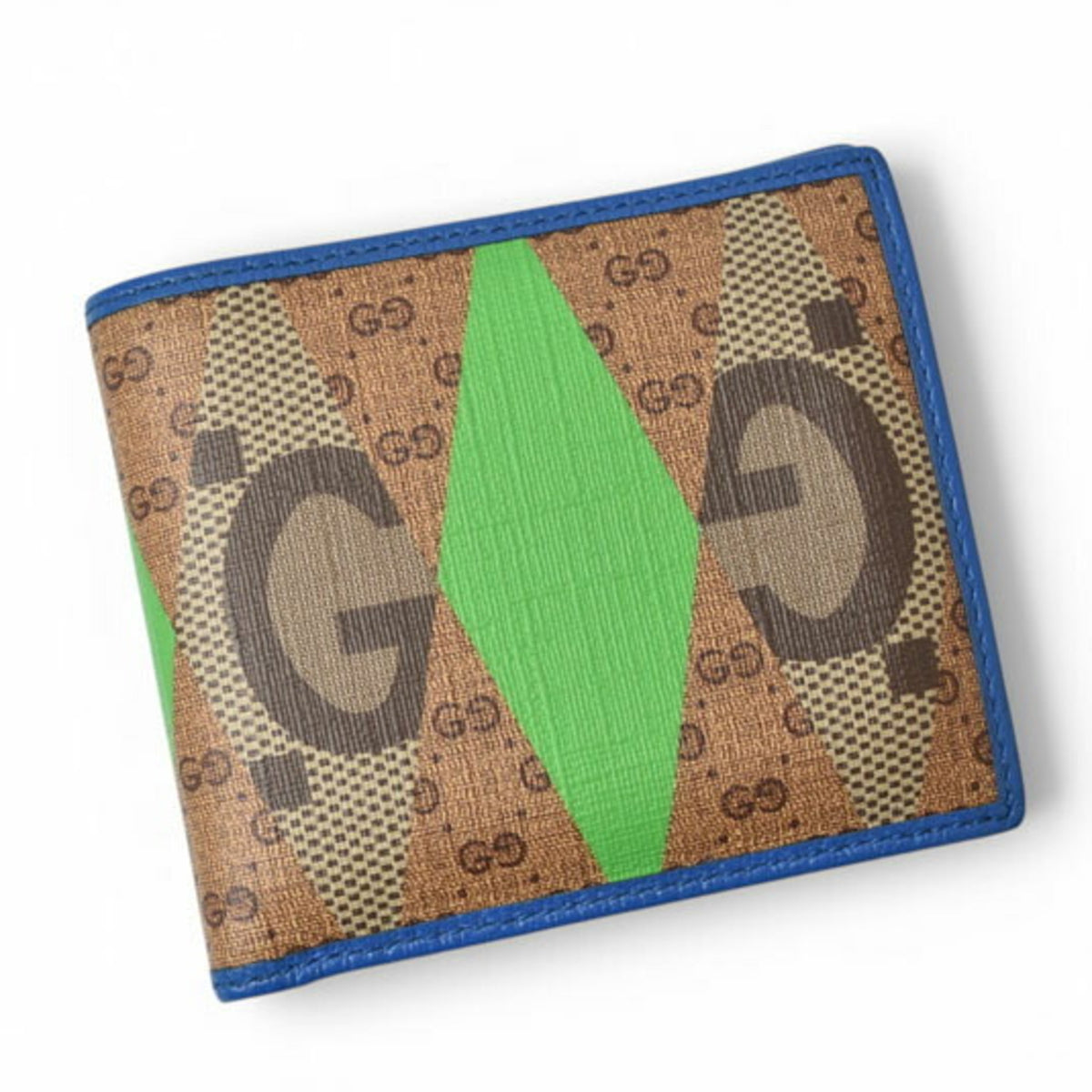 Gucci Blue Brown Dark Brown Gg Plus Wallet (Bi-Fold) (Pre-Owned)