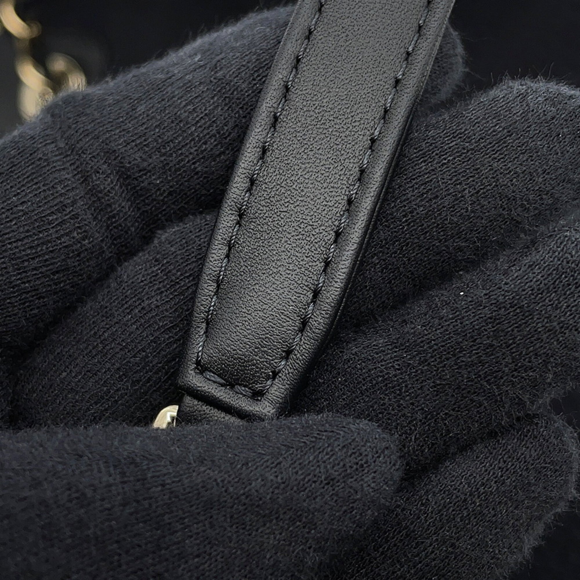 Chanel Black Canvas Handbag Tote Bag (Pre-Owned)