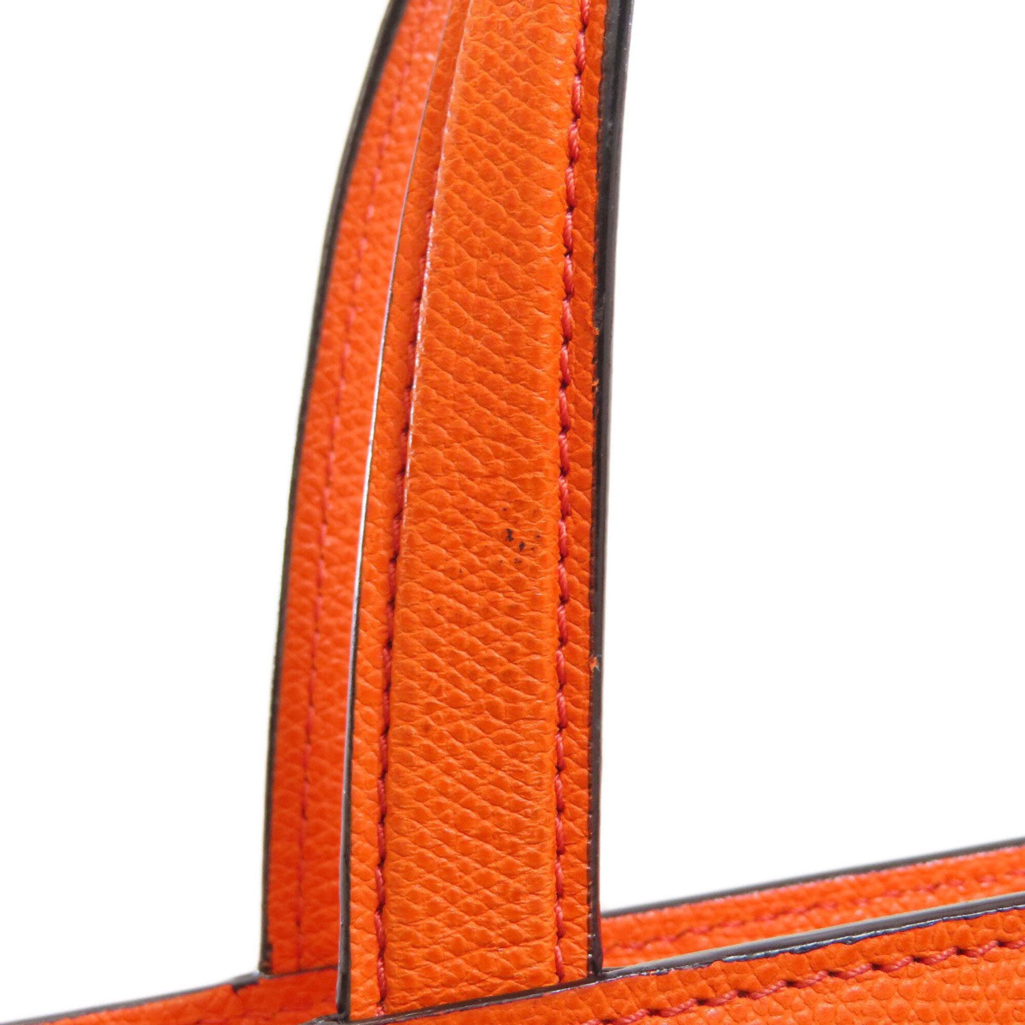 Valextra Orange Leather Handbag (Pre-Owned)