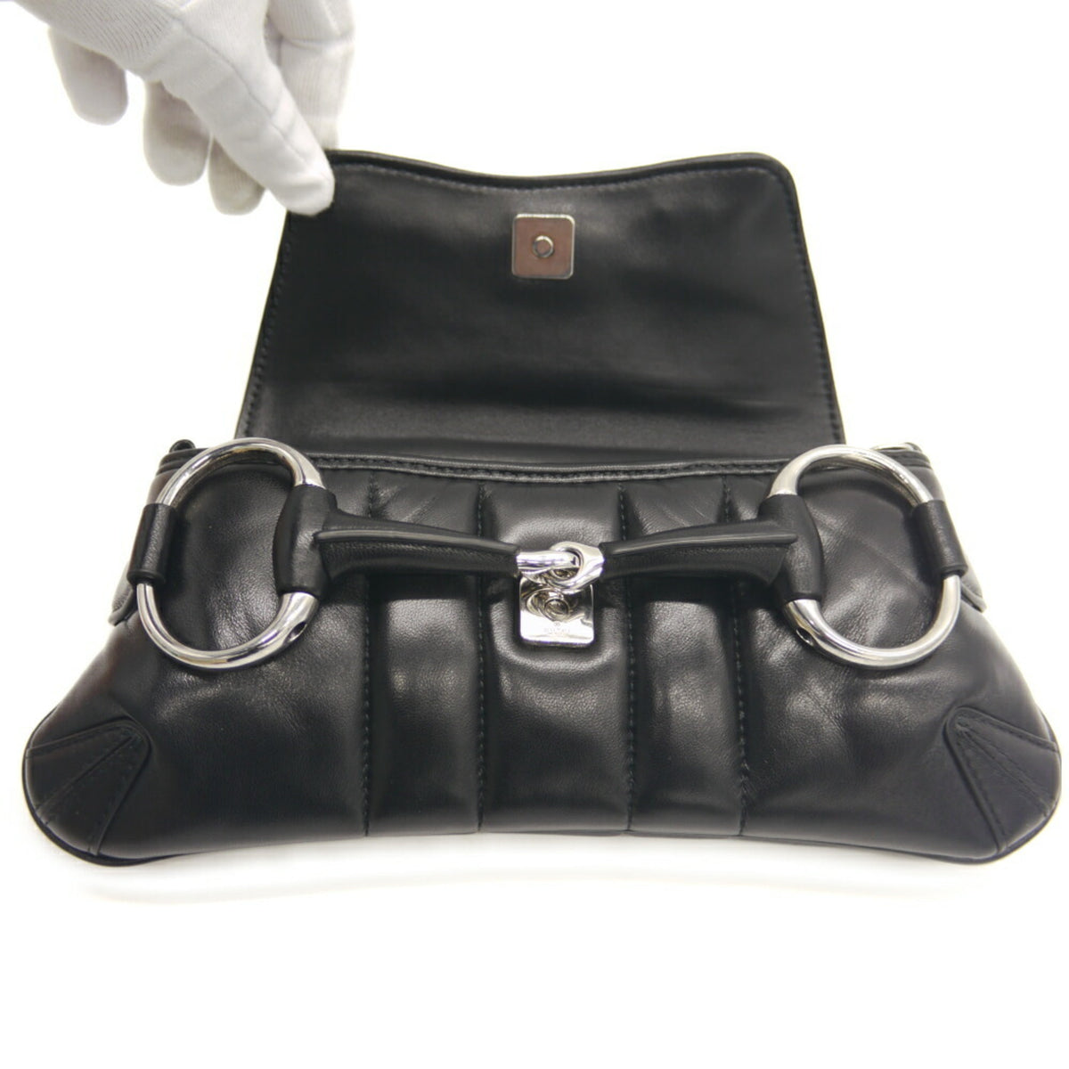 Gucci Black Leather Shoulder Bag (Pre-Owned)
