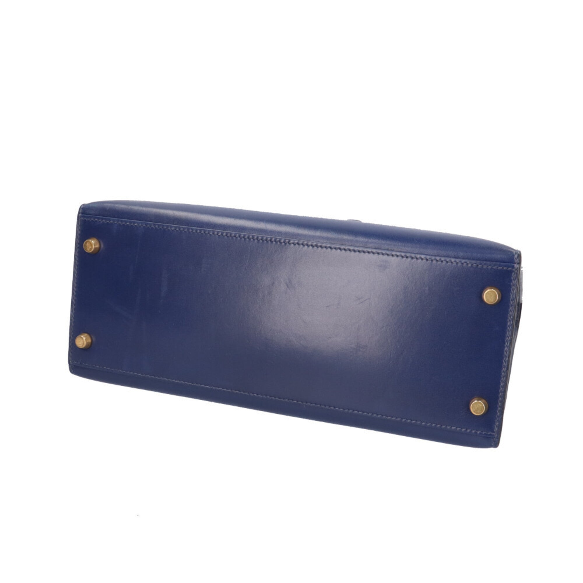 Hermes Bleu Saphir Navy Box Calf Leather Shoulder Bag (Pre-Owned)
