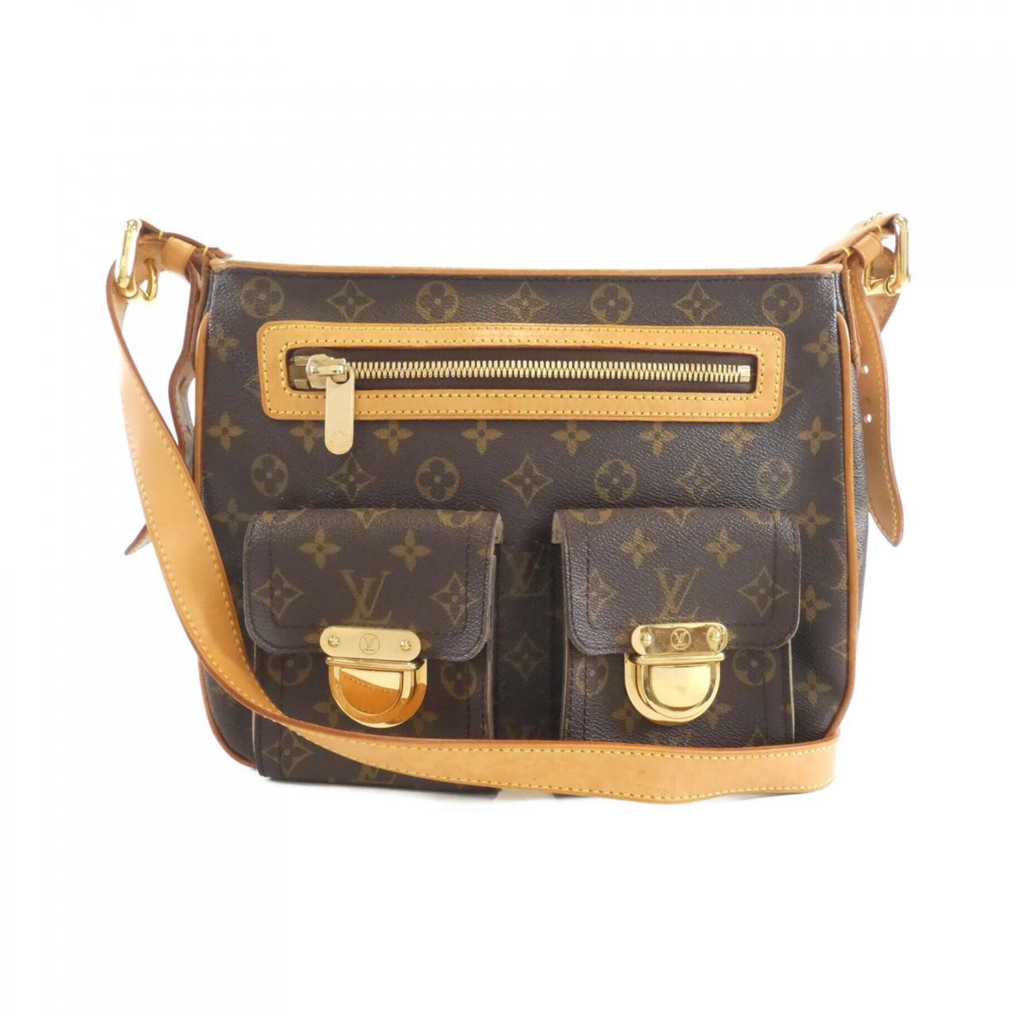Louis Vuitton Marron Coated Canvas Shoulder Bag (Pre-Owned)