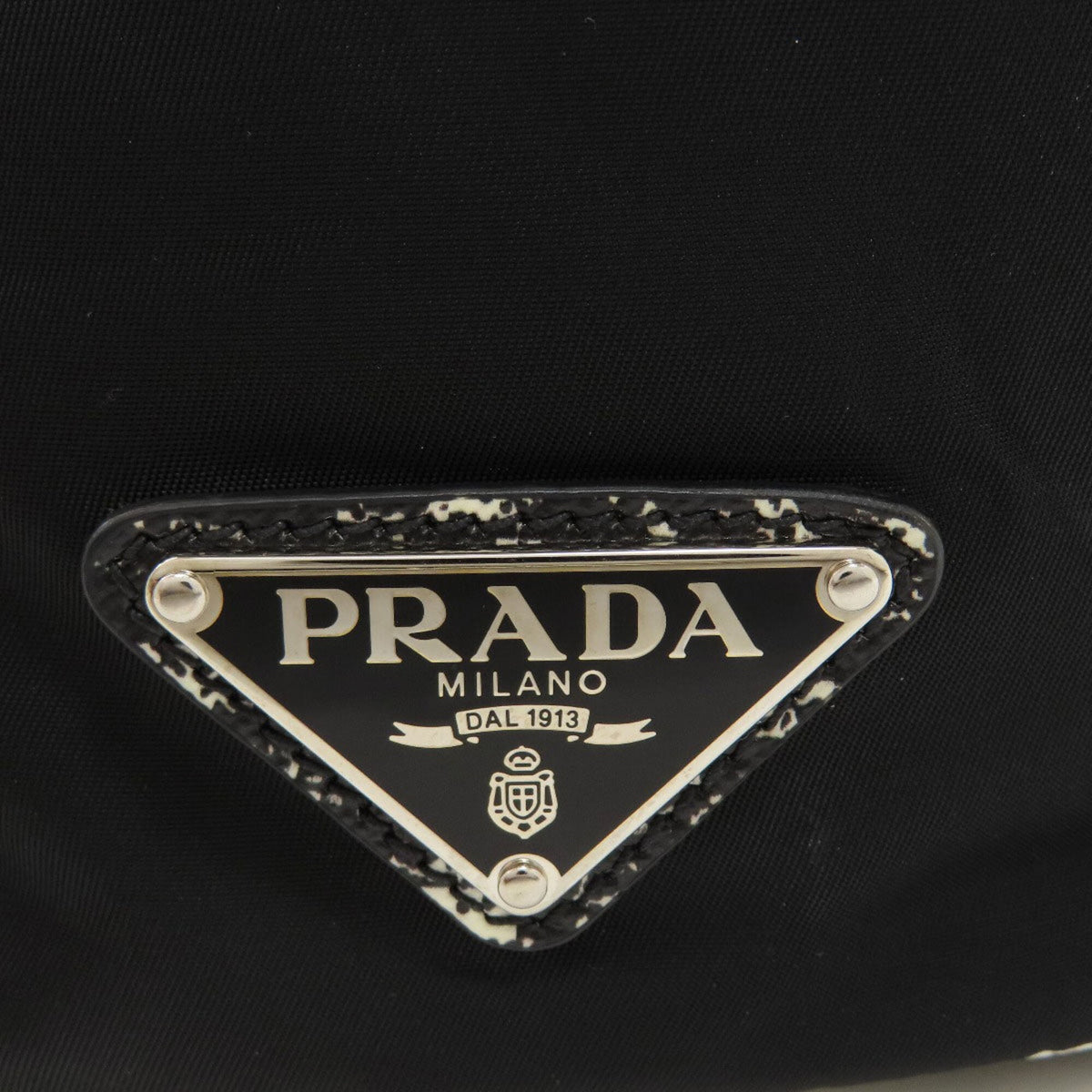 Prada Black White Nylon Backpack (Pre-Owned)