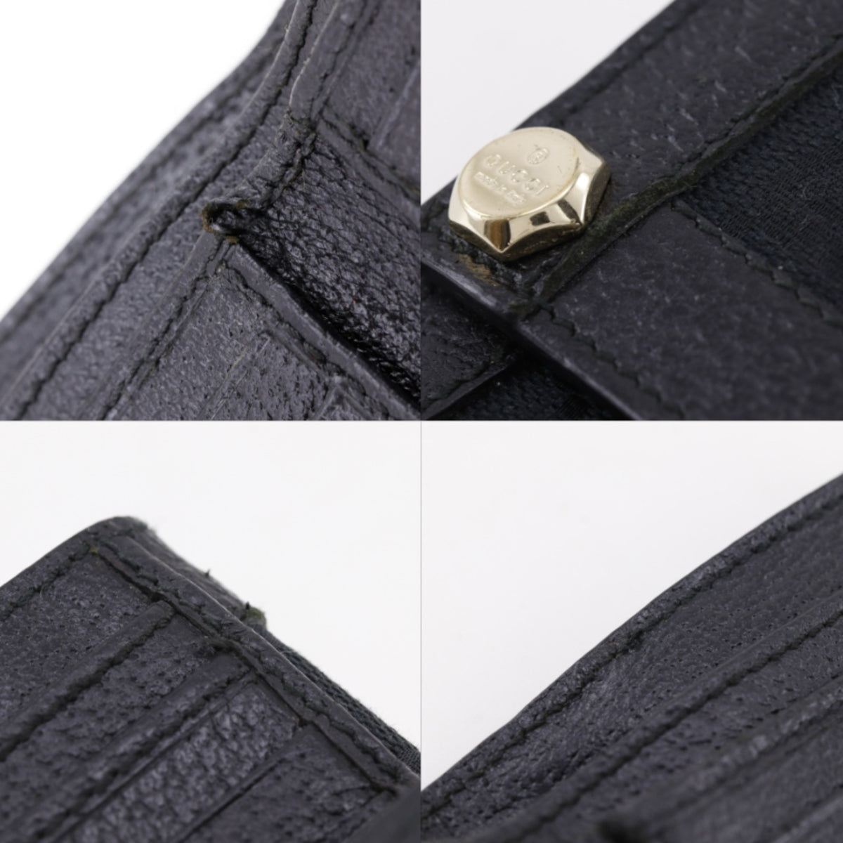 Gucci Black Gg Canvas Wallet (Bi-Fold) (Pre-Owned)