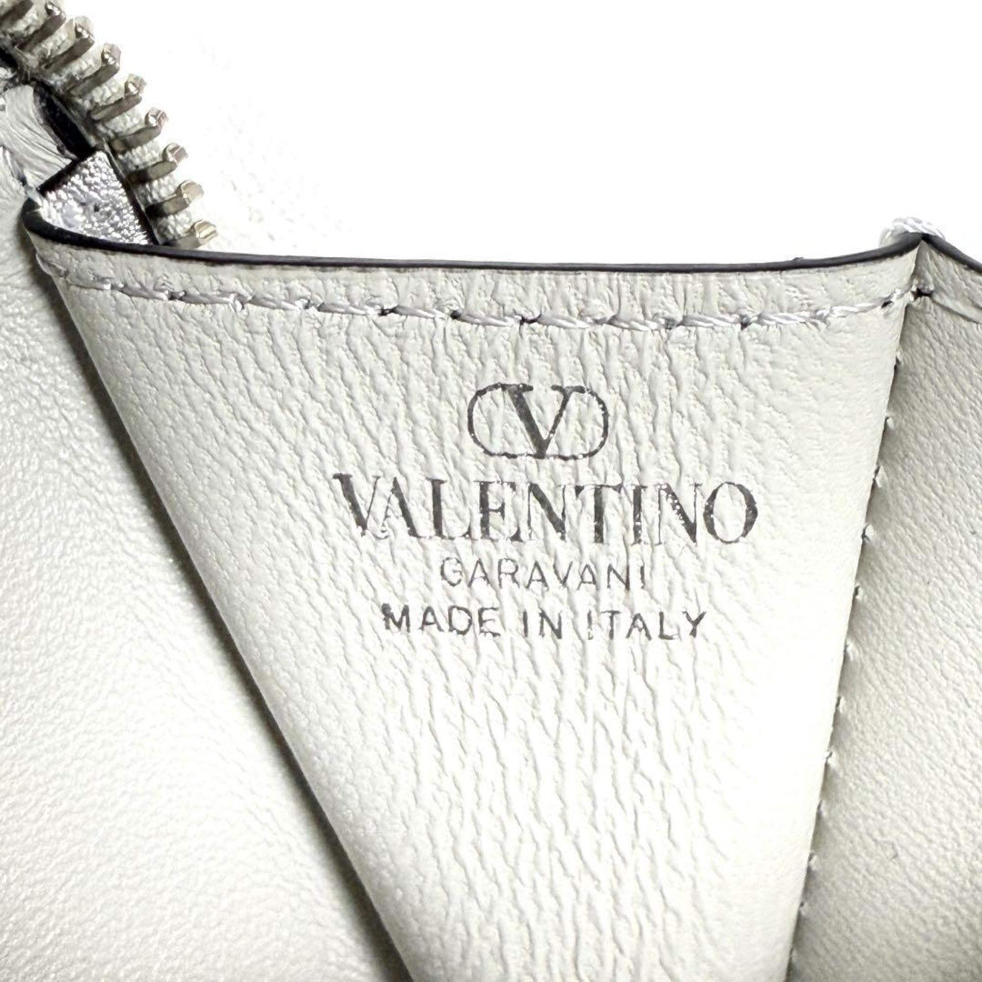 Valentino Leather Metal Pochette Pouch (Pre-Owned)