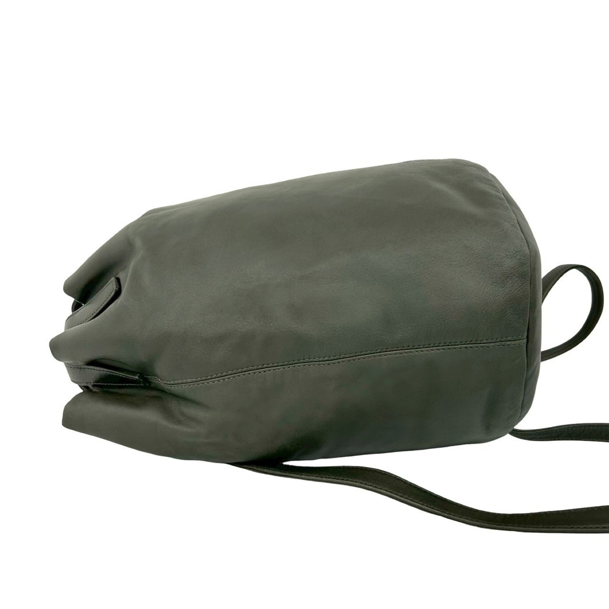 Loewe Green Leather Backpack (Pre-Owned)