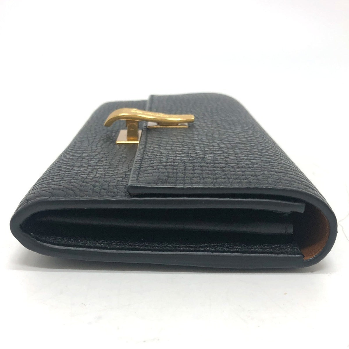 Bottega Veneta Black Leather Long Wallet (Bi-Fold) (Pre-Owned)