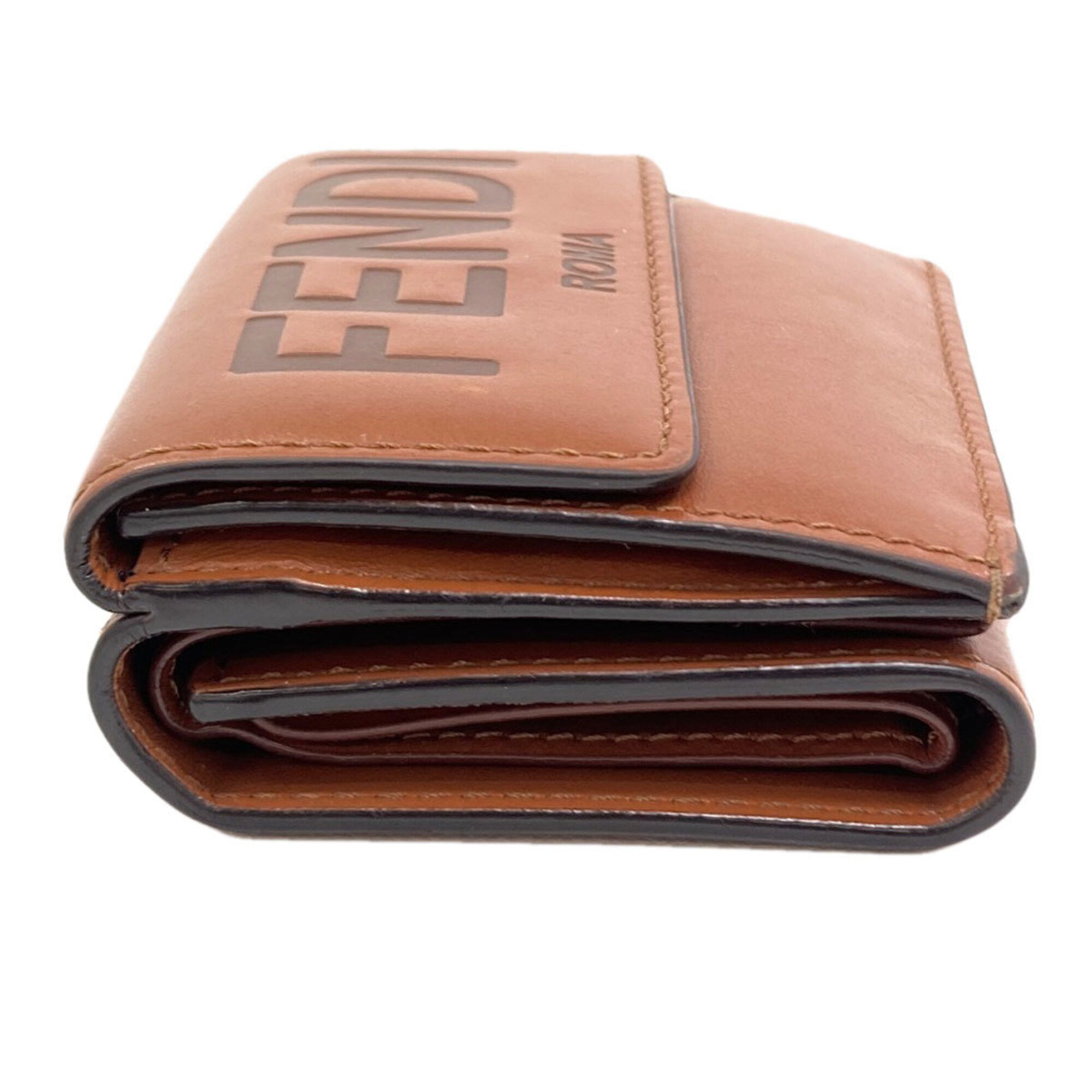 Fendi Brown Leather Wallet (Tri-Fold) (Pre-Owned)