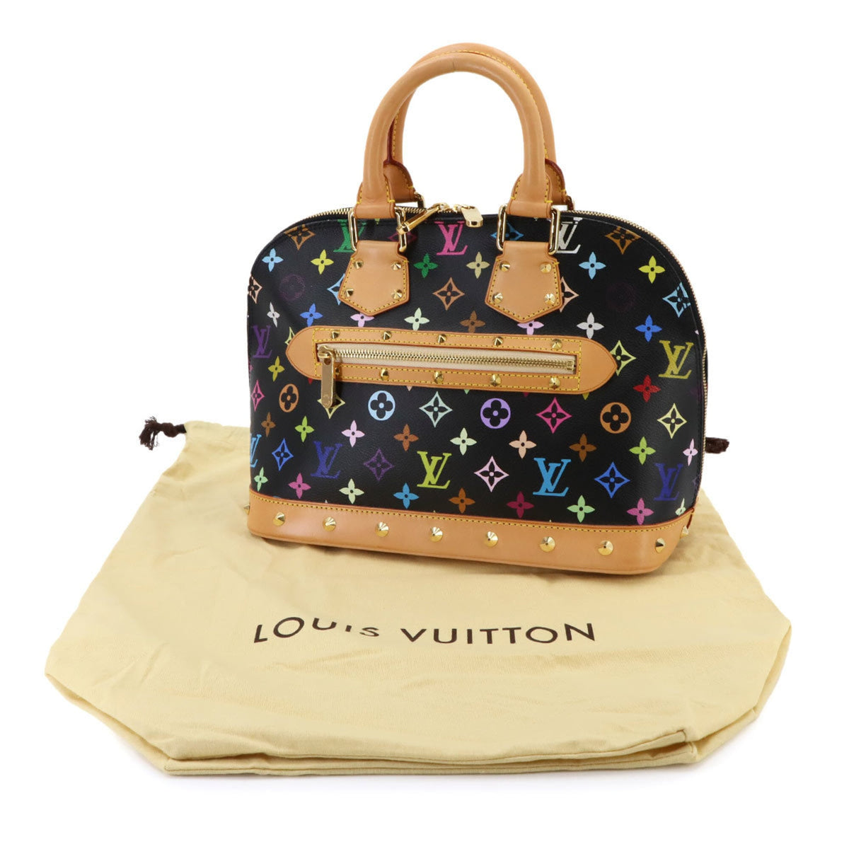 Louis Vuitton Multi-Color Noir Monogram Multicolore Canvas Handbag (Pre-Owned)