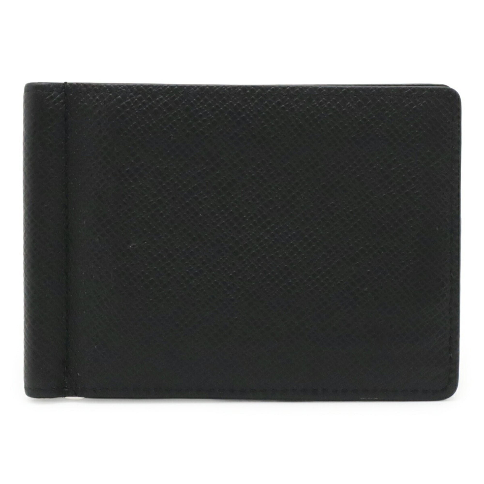 Louis Vuitton Taiga Black Noir Taiga Leather Money Clip (Pre-Owned)