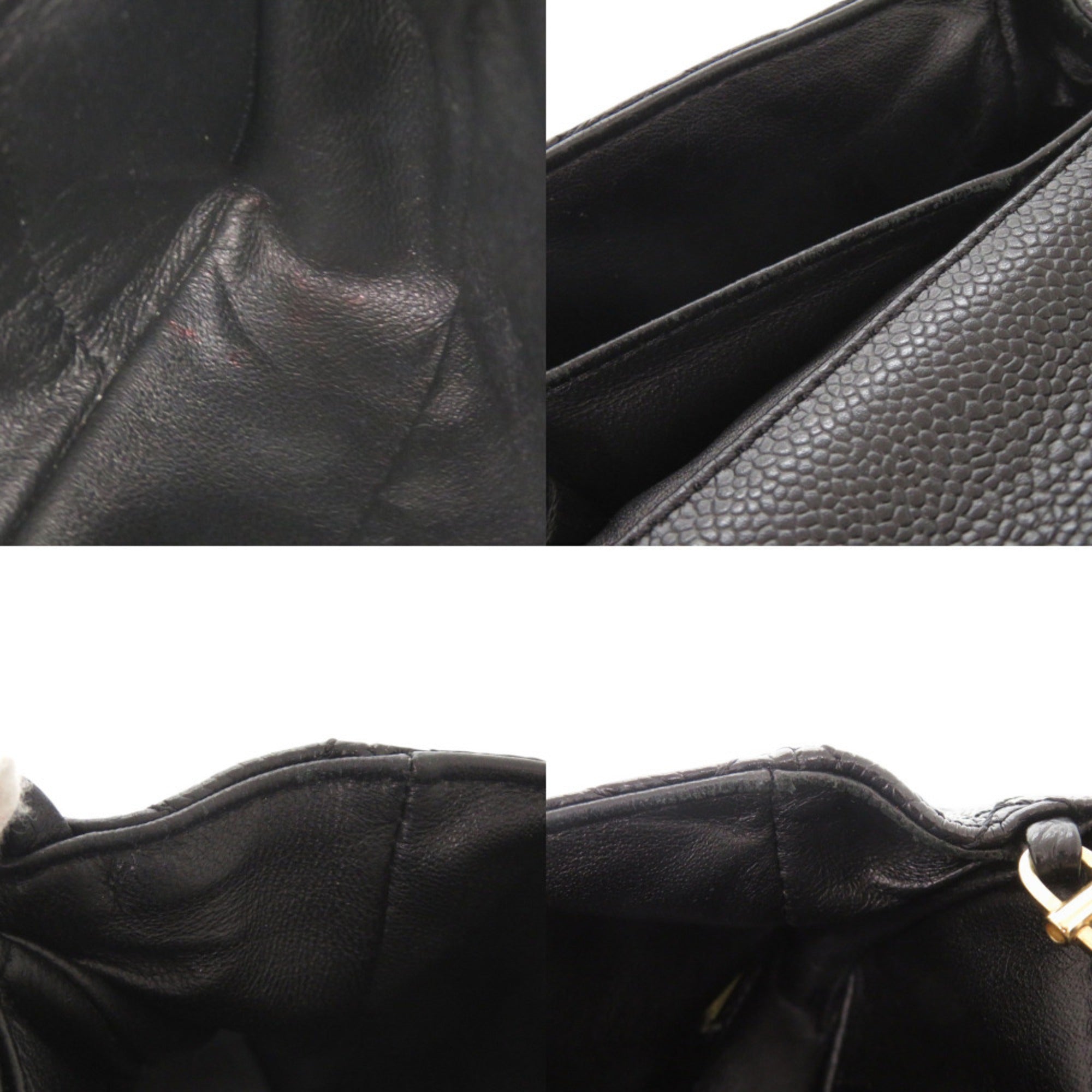 Chanel Black Grained Calfskin Shoulder Bag (Pre-Owned)