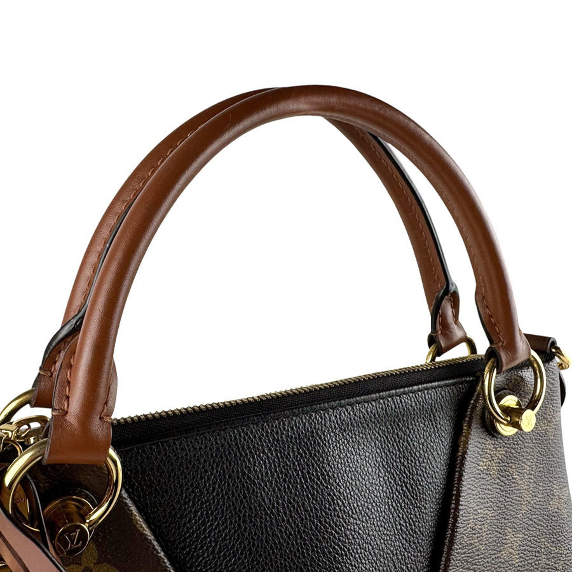 Louis Vuitton Monogram Noir Monogram Leather Handbag Shoulder Bag (Pre-Owned)