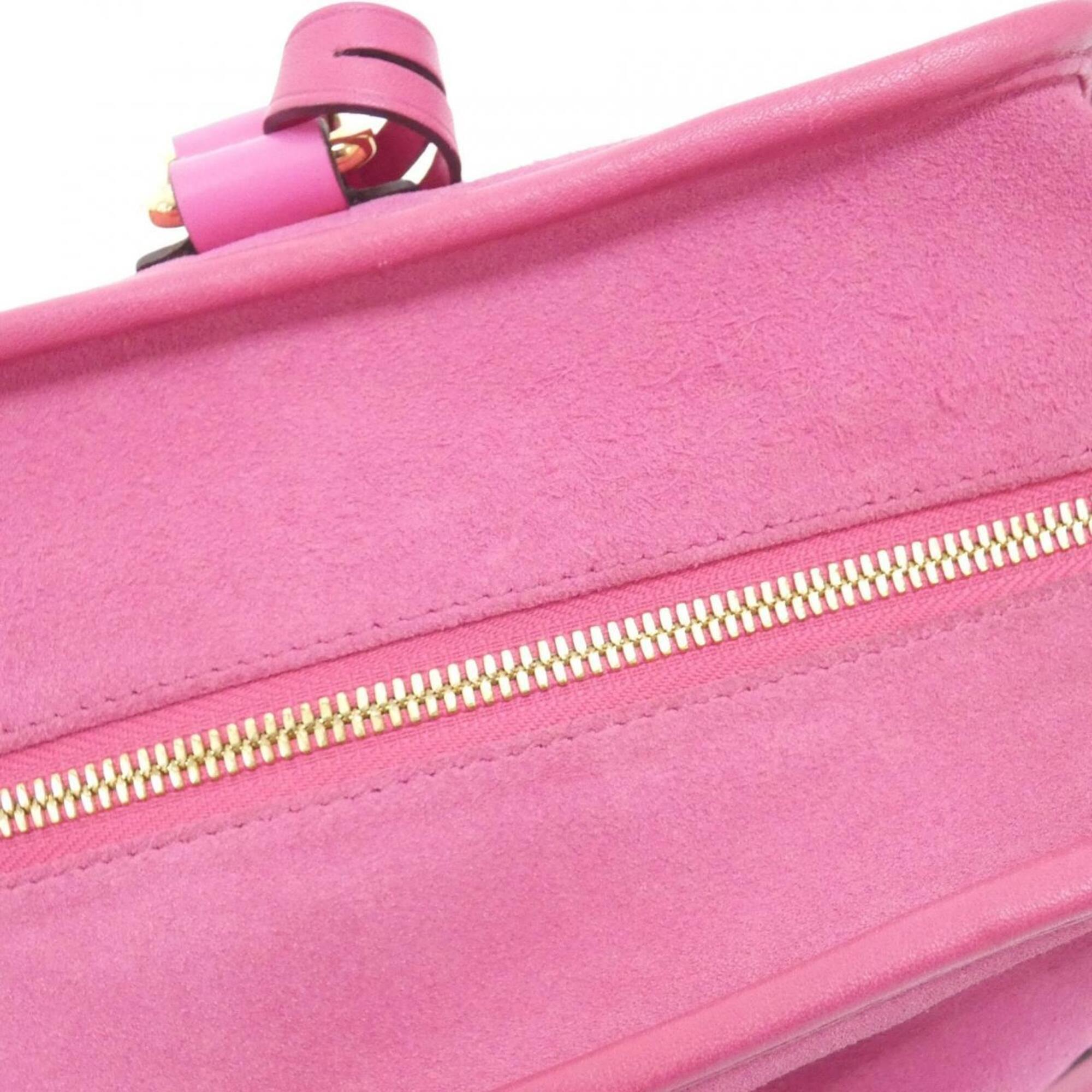 Loewe Pink Suede Leather Handbag (Pre-Owned)