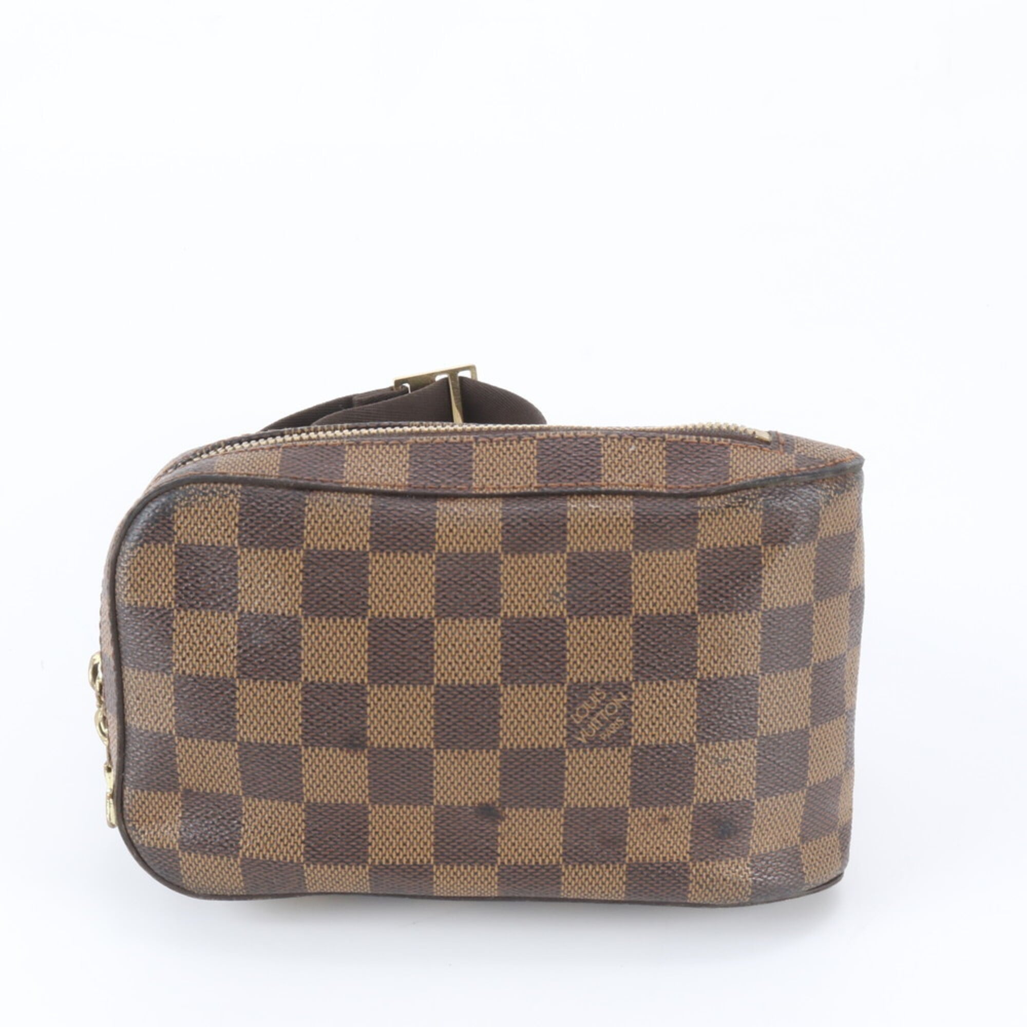 Louis Vuitton Brown Damier Canvas White Coated Canvas Leather Pouch Sling Bag (Pre-Owned)