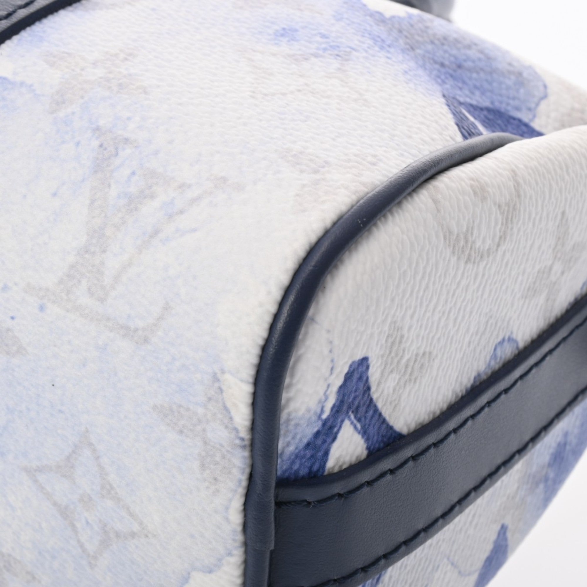 Louis Vuitton Blue White Monogram Canvas Handbag (Pre-Owned)
