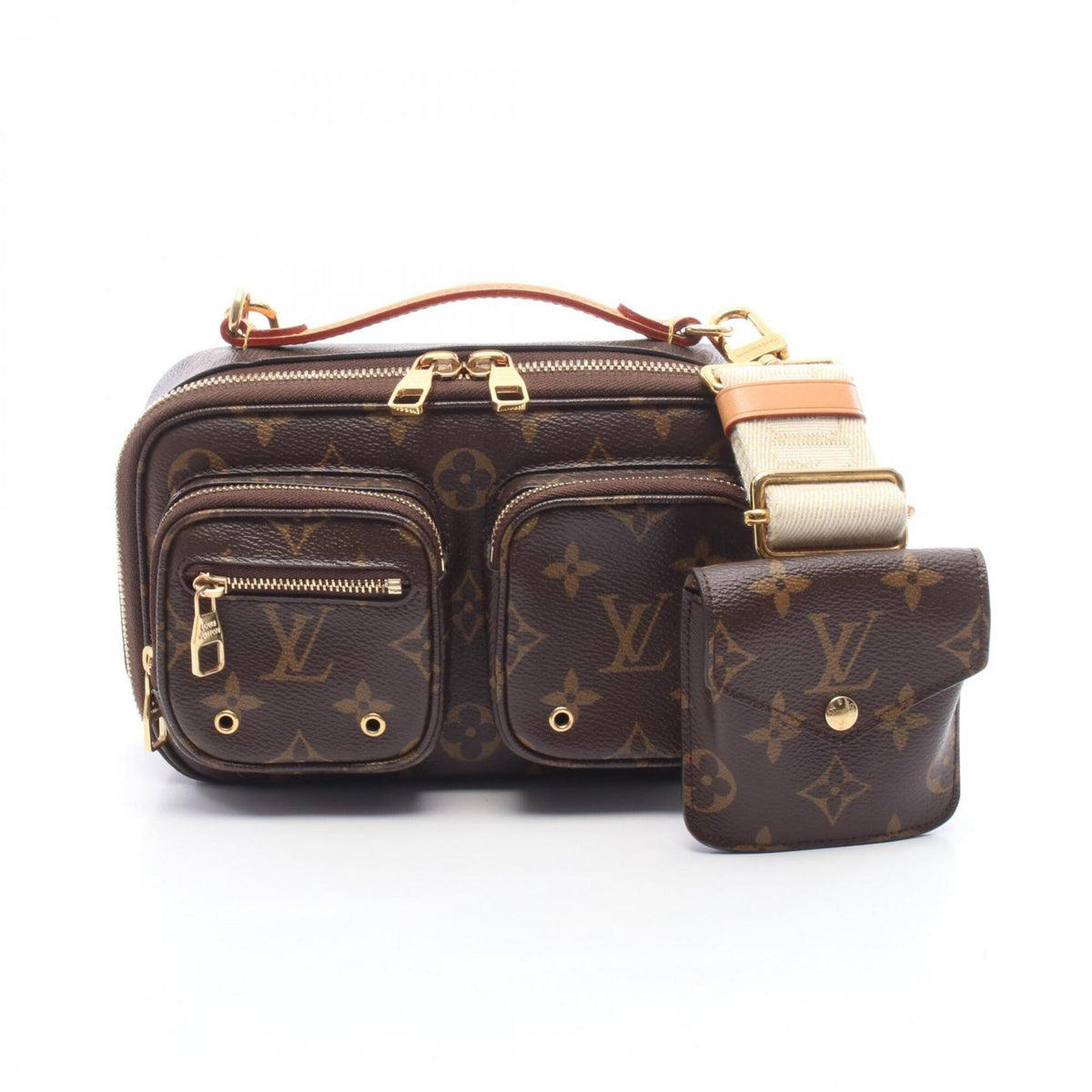 Louis Vuitton Brown Monogram Coated Canvas Handbag Pouch (Pre-Owned)