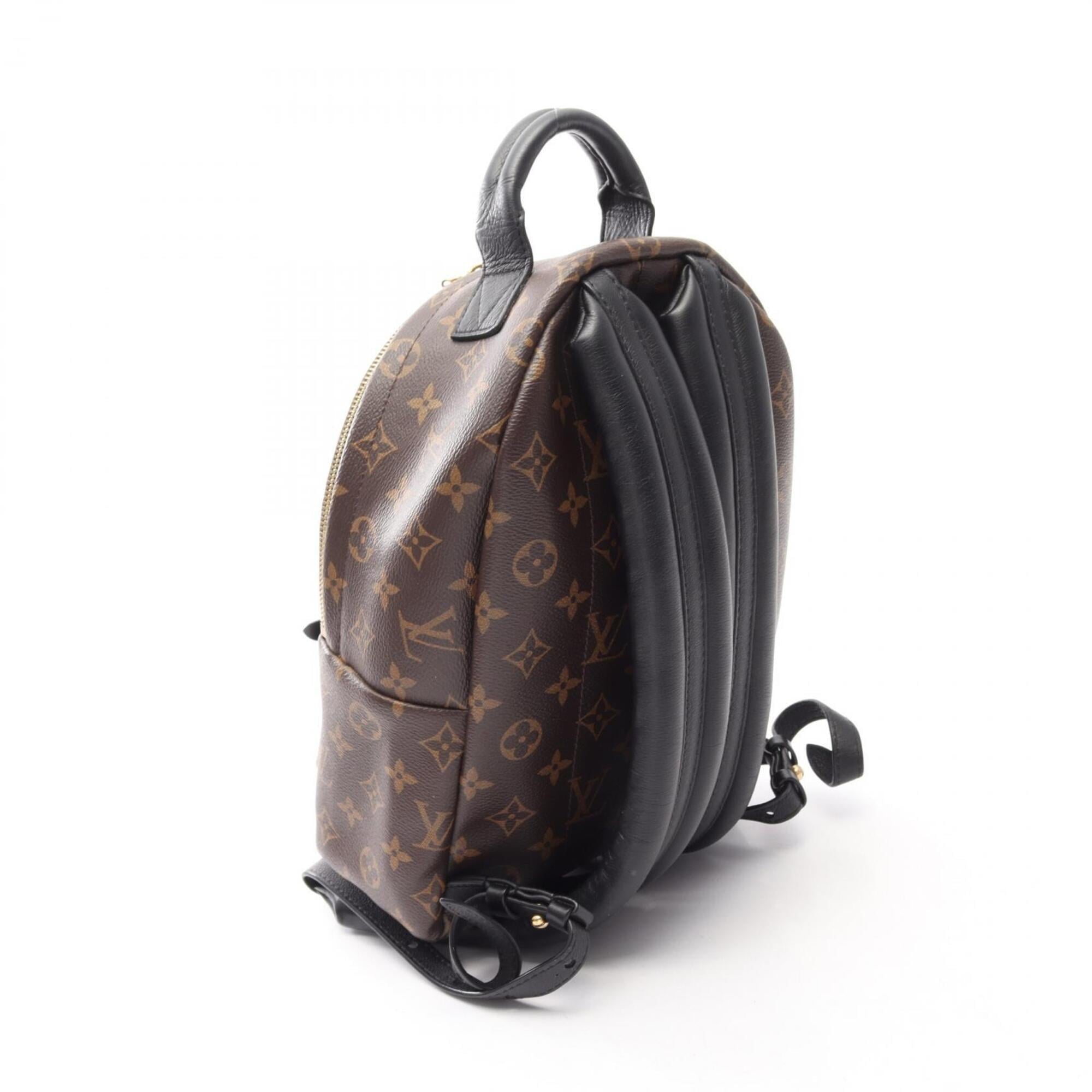 Louis Vuitton Beige Brown Coated Canvas Leather Backpack Handbag (Pre-Owned)
