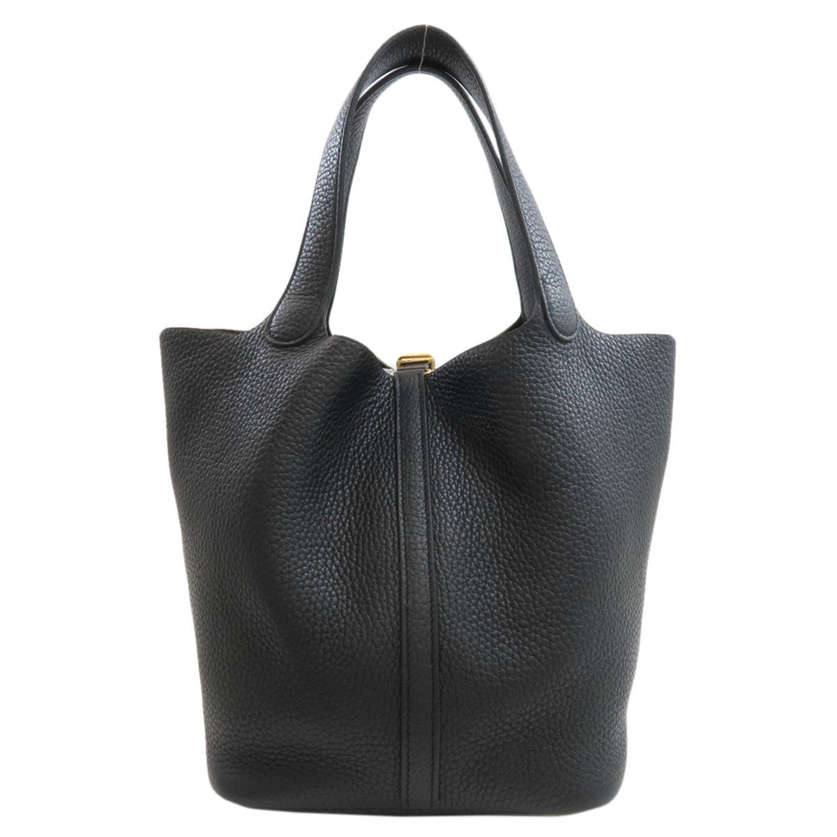 Hermes Picotin Black Taurillon Clemence Leather Handbag (Pre-Owned)