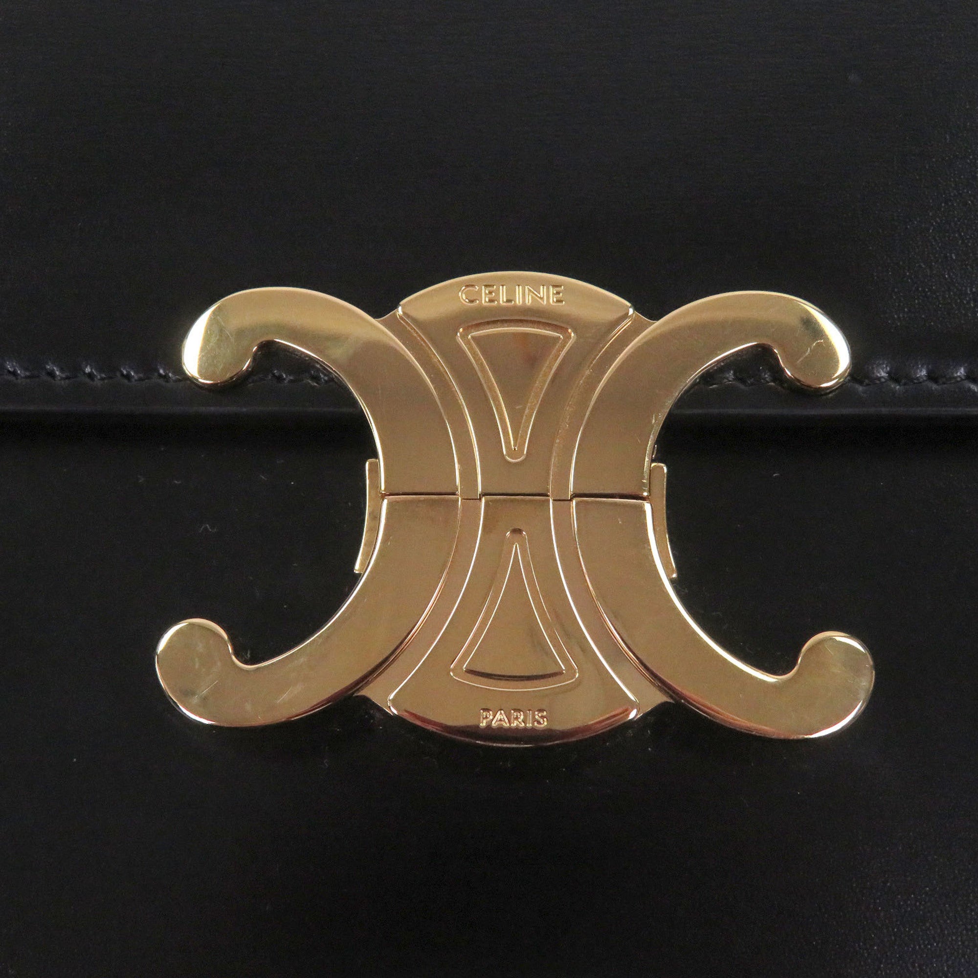 Celine Black Leather Shoulder Bag (Pre-Owned)