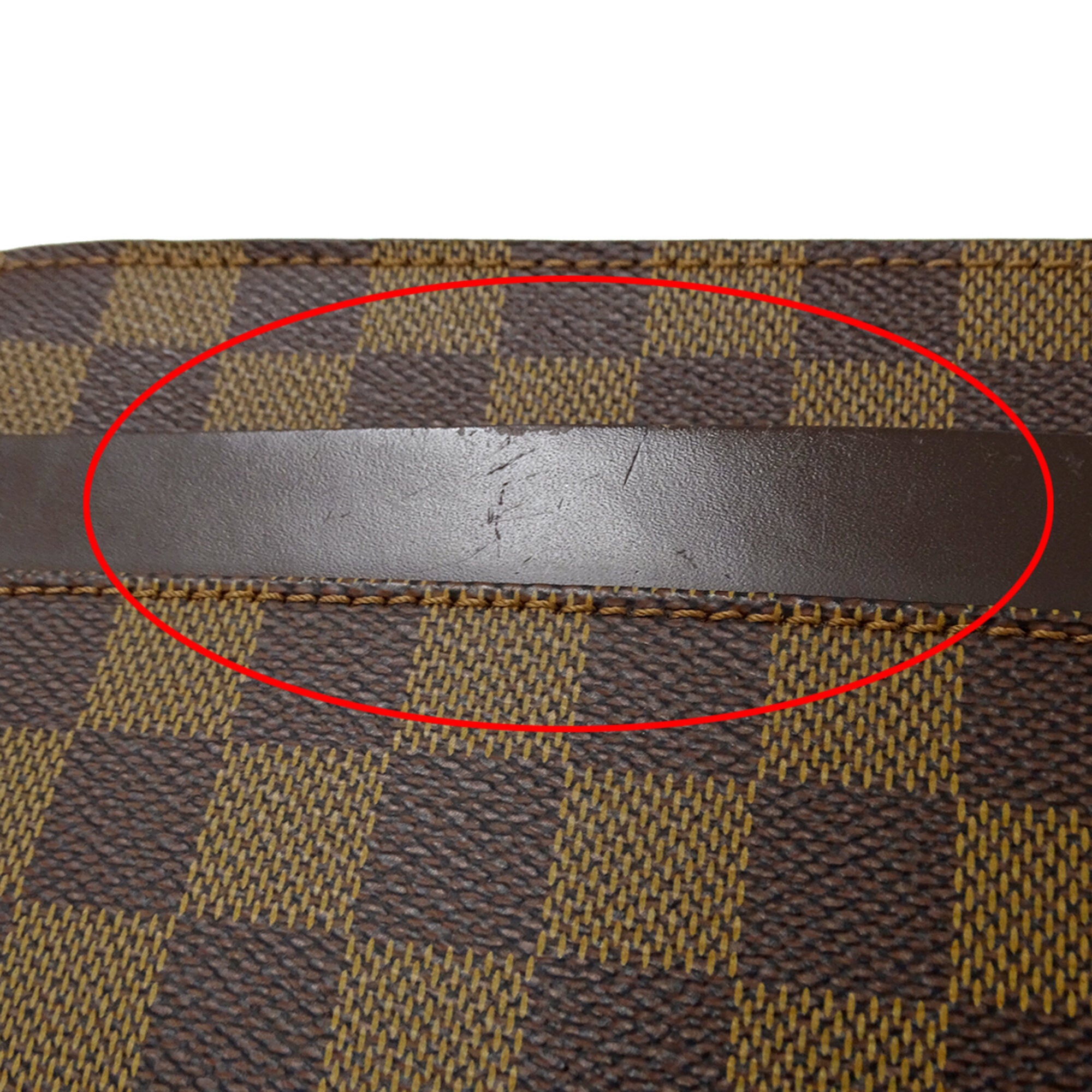 Louis Vuitton Brown Damier Canvas Galle Damier Canvas Clutch Bag Handbag (Pre-Owned)