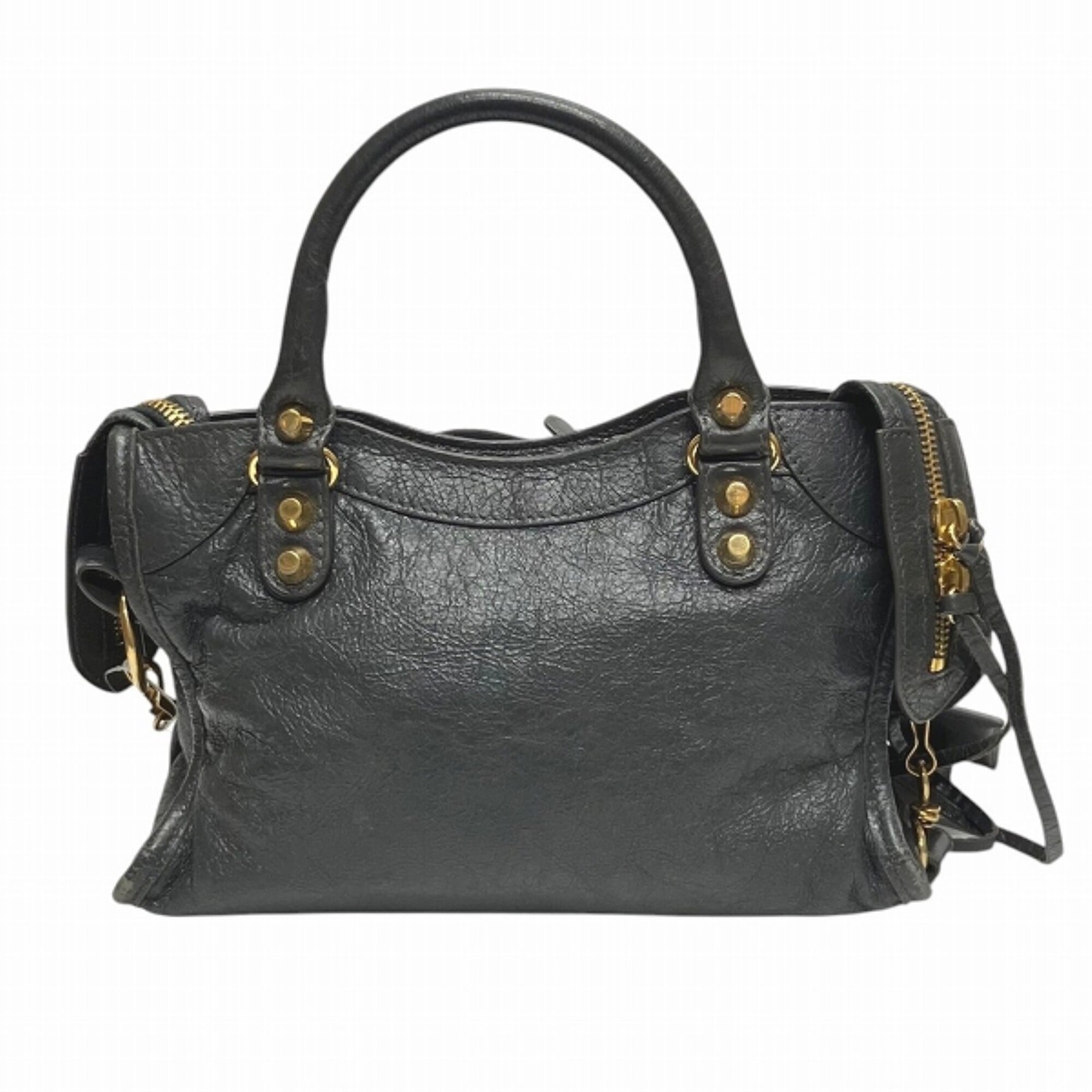 Balenciaga Gray Leather Handbag (Pre-Owned)