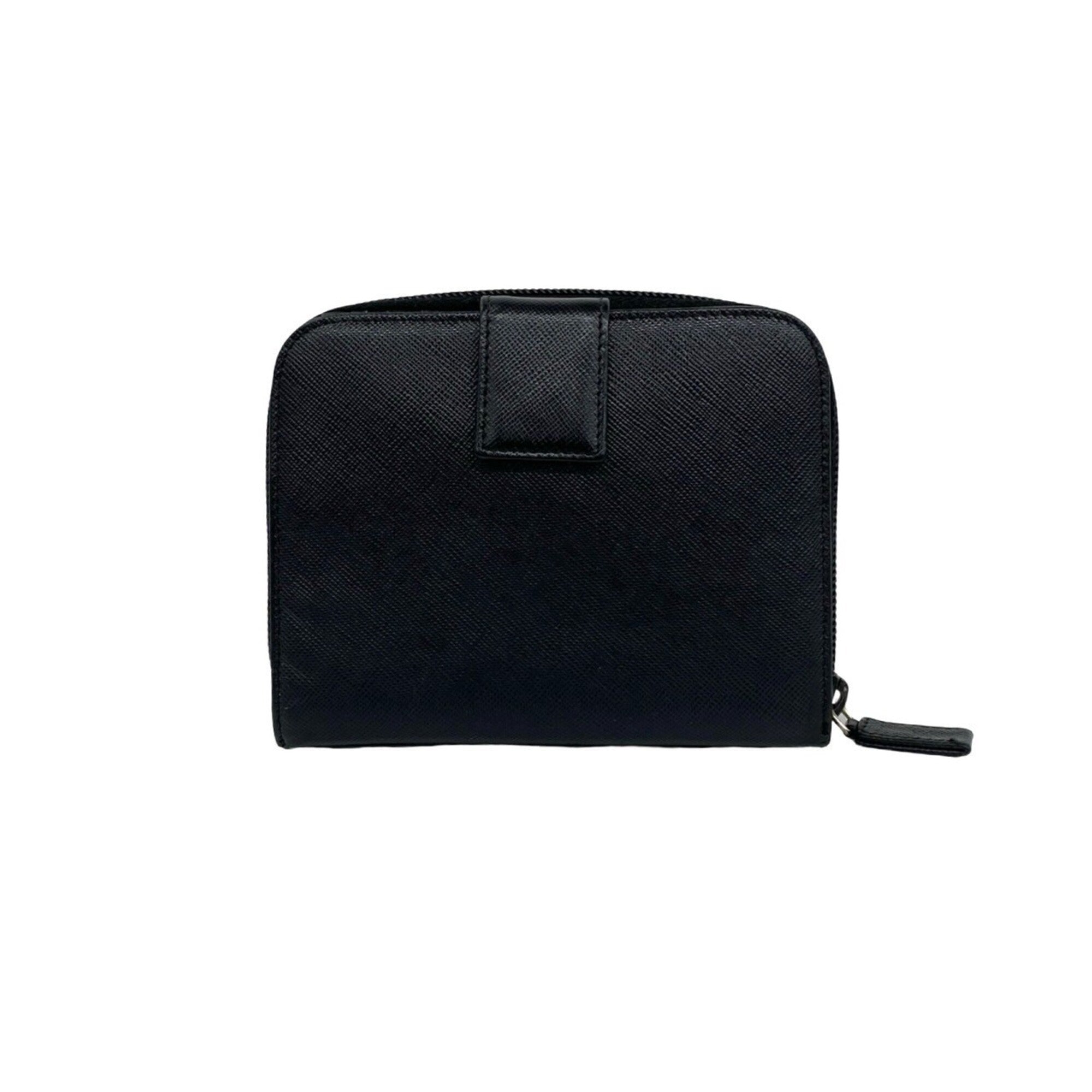 Prada Black Leather Wallet (Bi-Fold) (Pre-Owned)