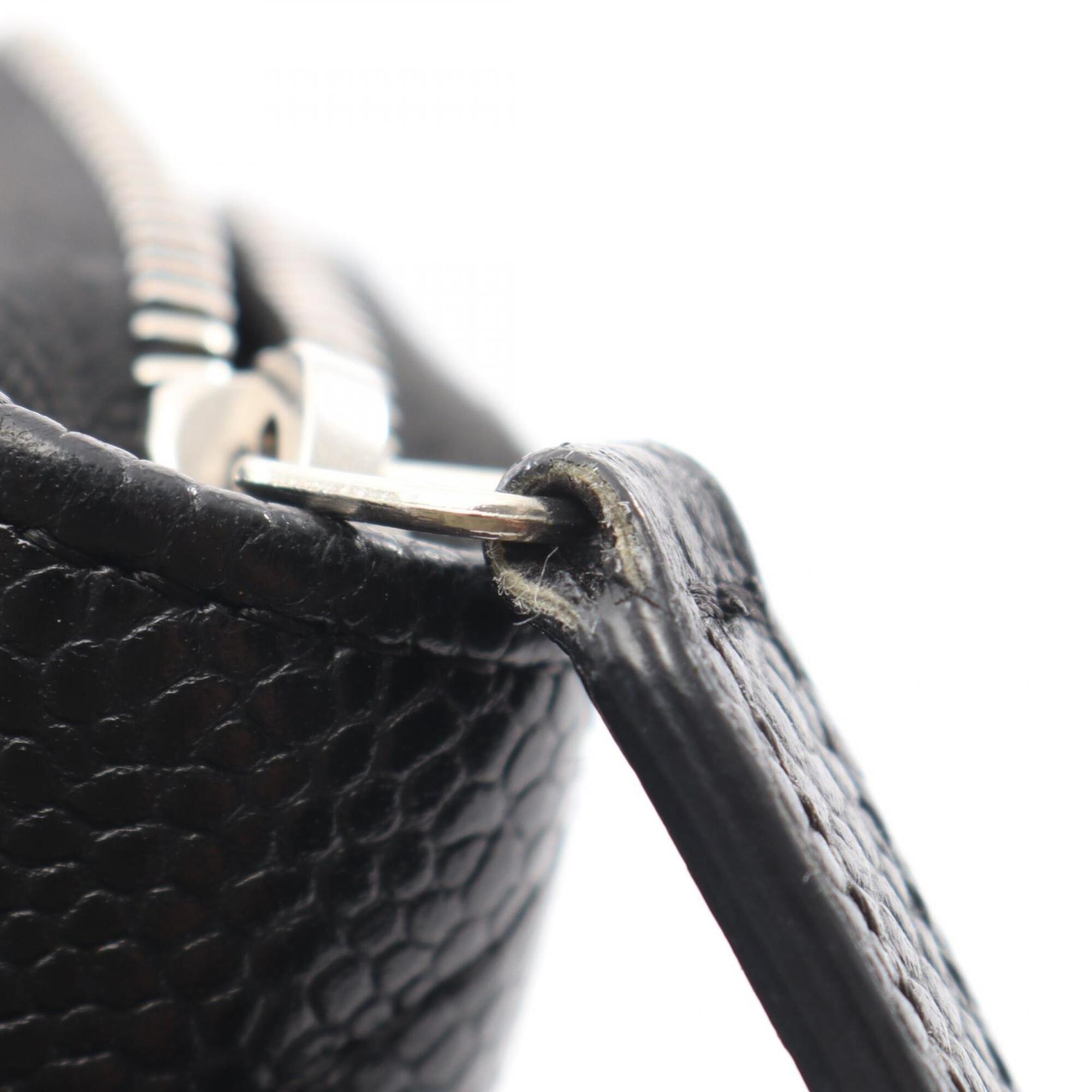 Chanel Black Grained Calfskin Coin Purse/Coin Case (Pre-Owned)
