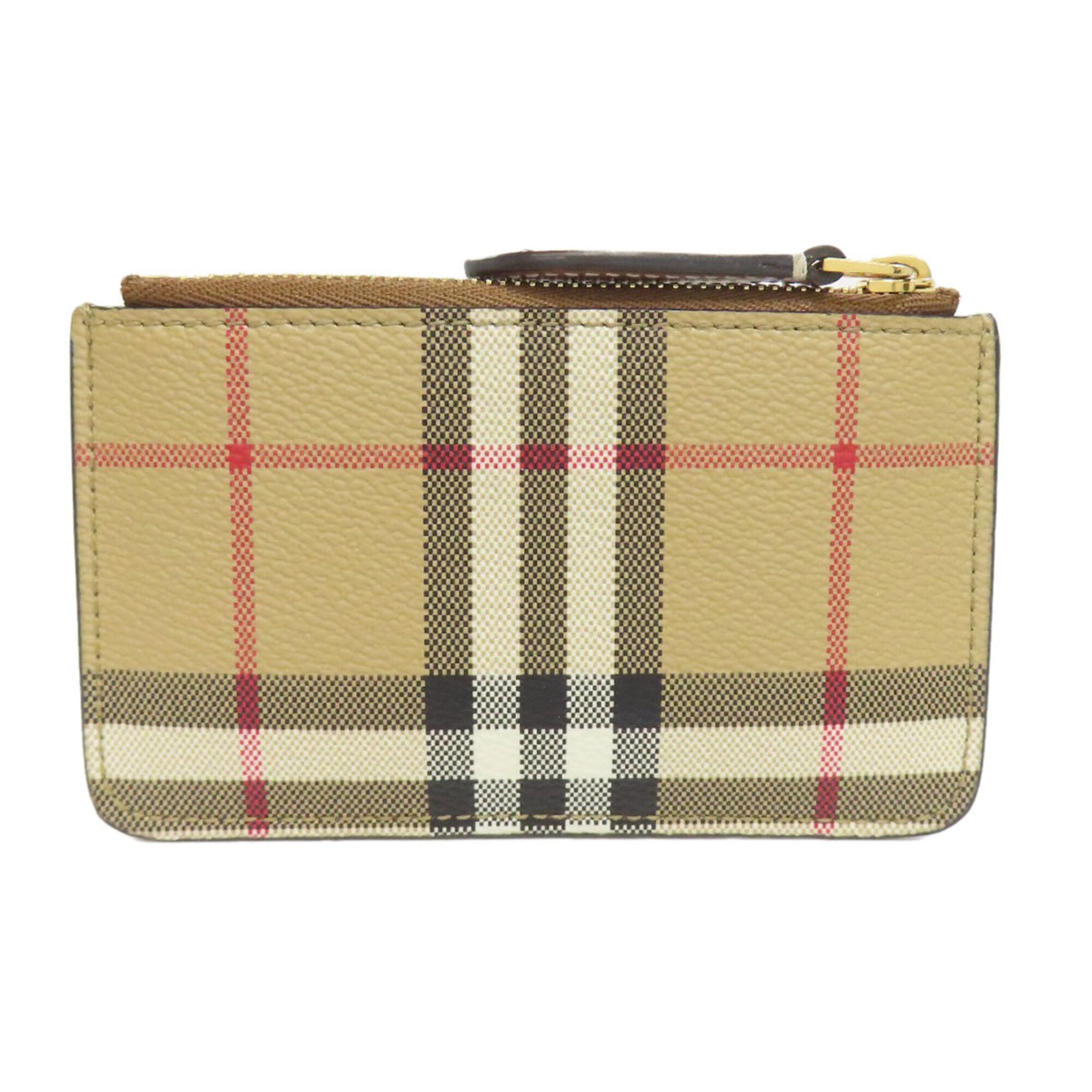 Burberry Beige Leather Coin Purse/Coin Case (Pre-Owned)
