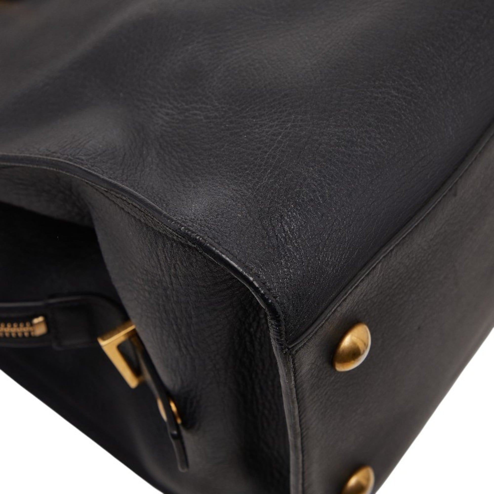 Saint Laurent Black Leather Handbag (Pre-Owned)