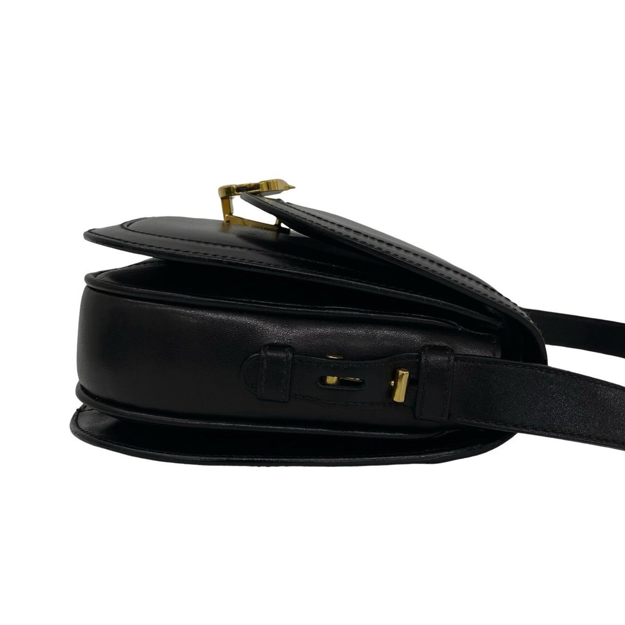 Gucci Black Leather Pochette Shoulder Bag (Pre-Owned)