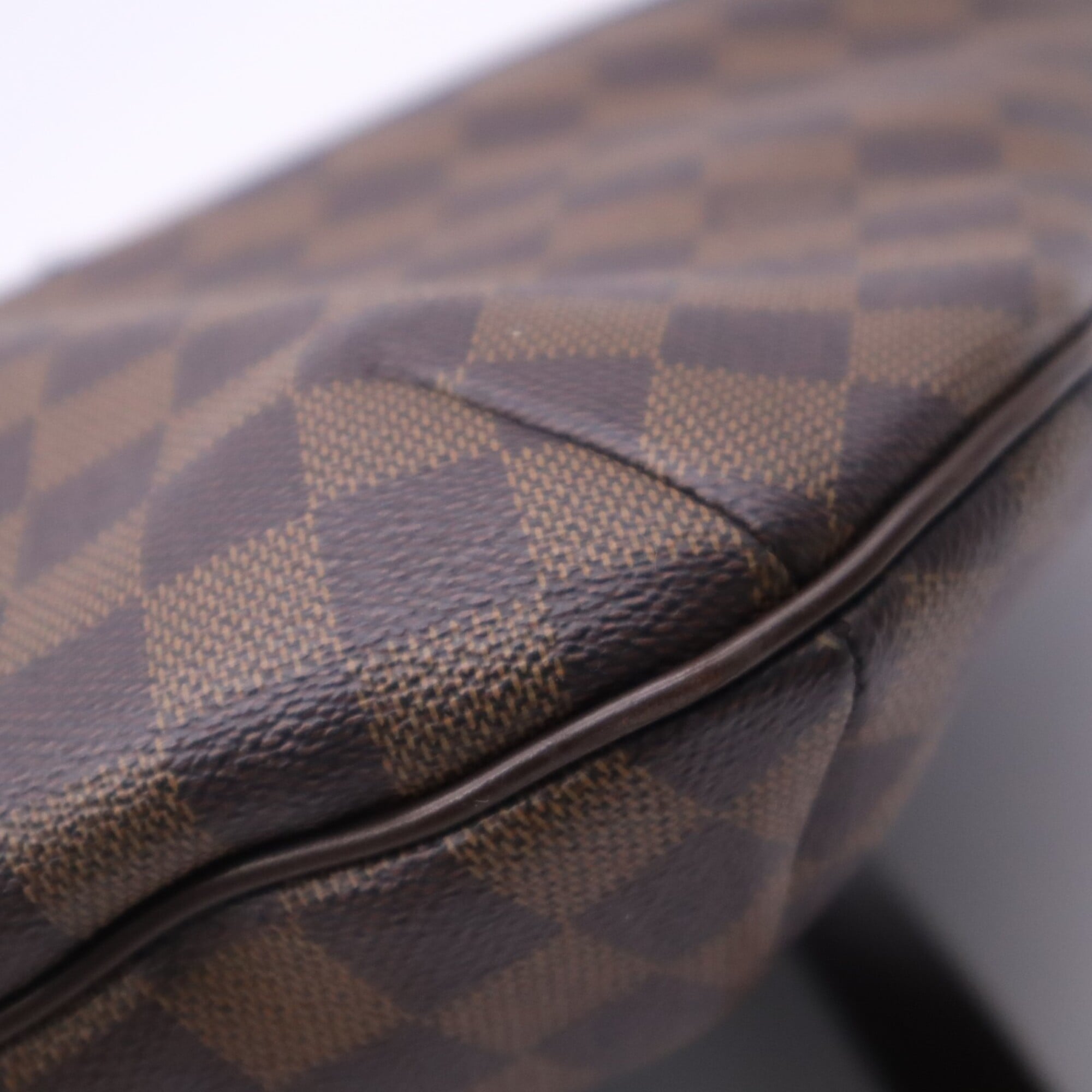 Louis Vuitton Damier Beige Brown Coated Canvas Leather Handbag (Pre-Owned)