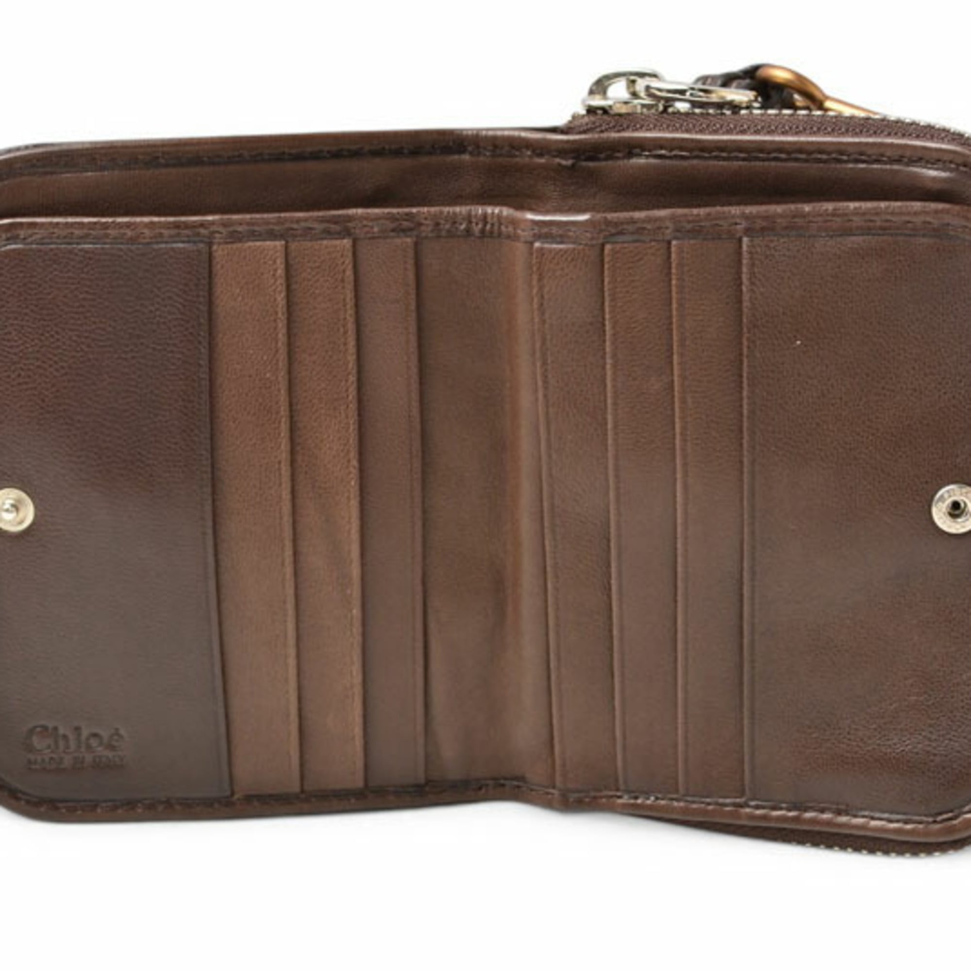 Chloé Paddington Brown Leather Wallet (Bi-Fold) (Pre-Owned)
