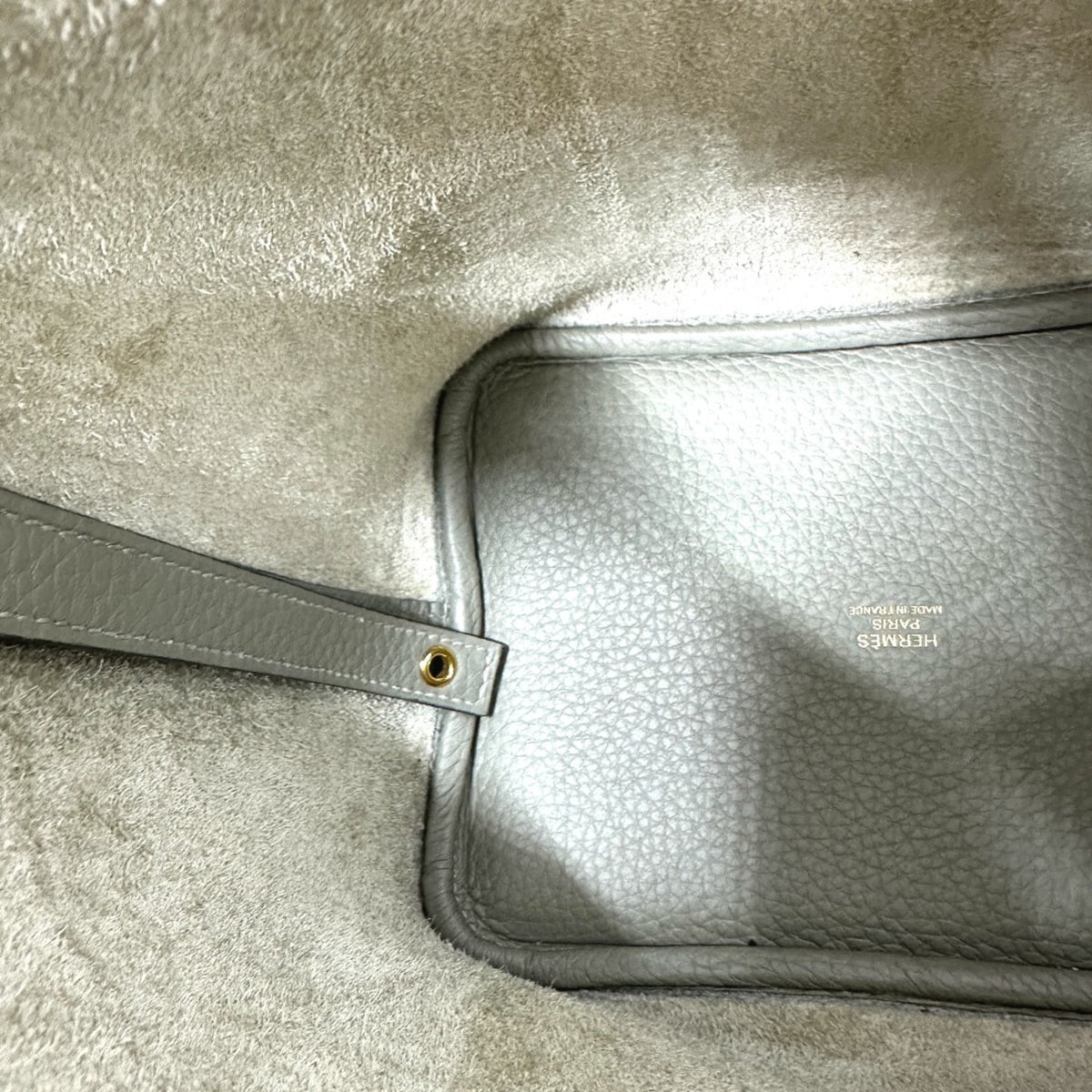 Hermes Picotin Gray Taurillon Clemence Leather Handbag (Pre-Owned)