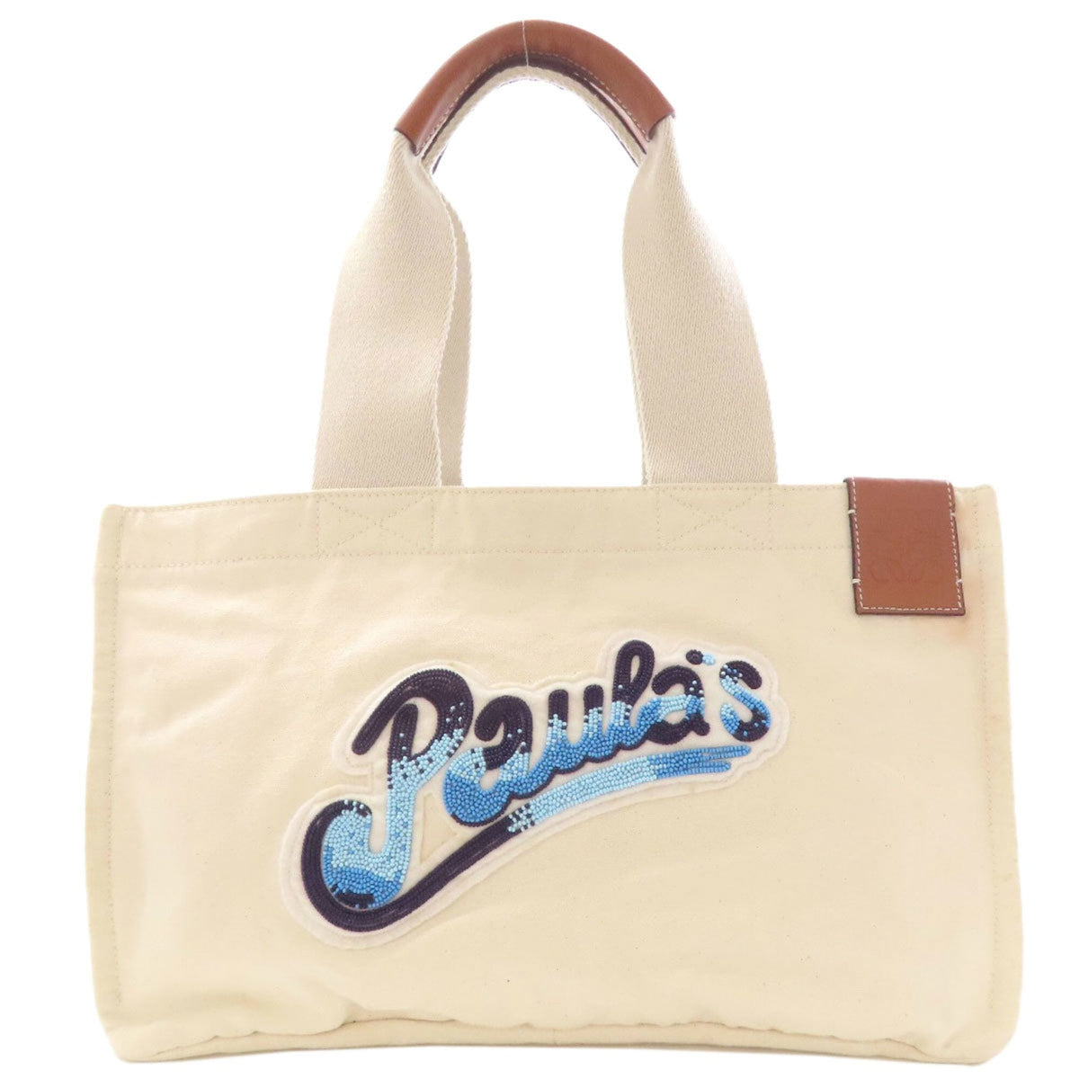 Loewe White Canvas Tote Bag (Pre-Owned)