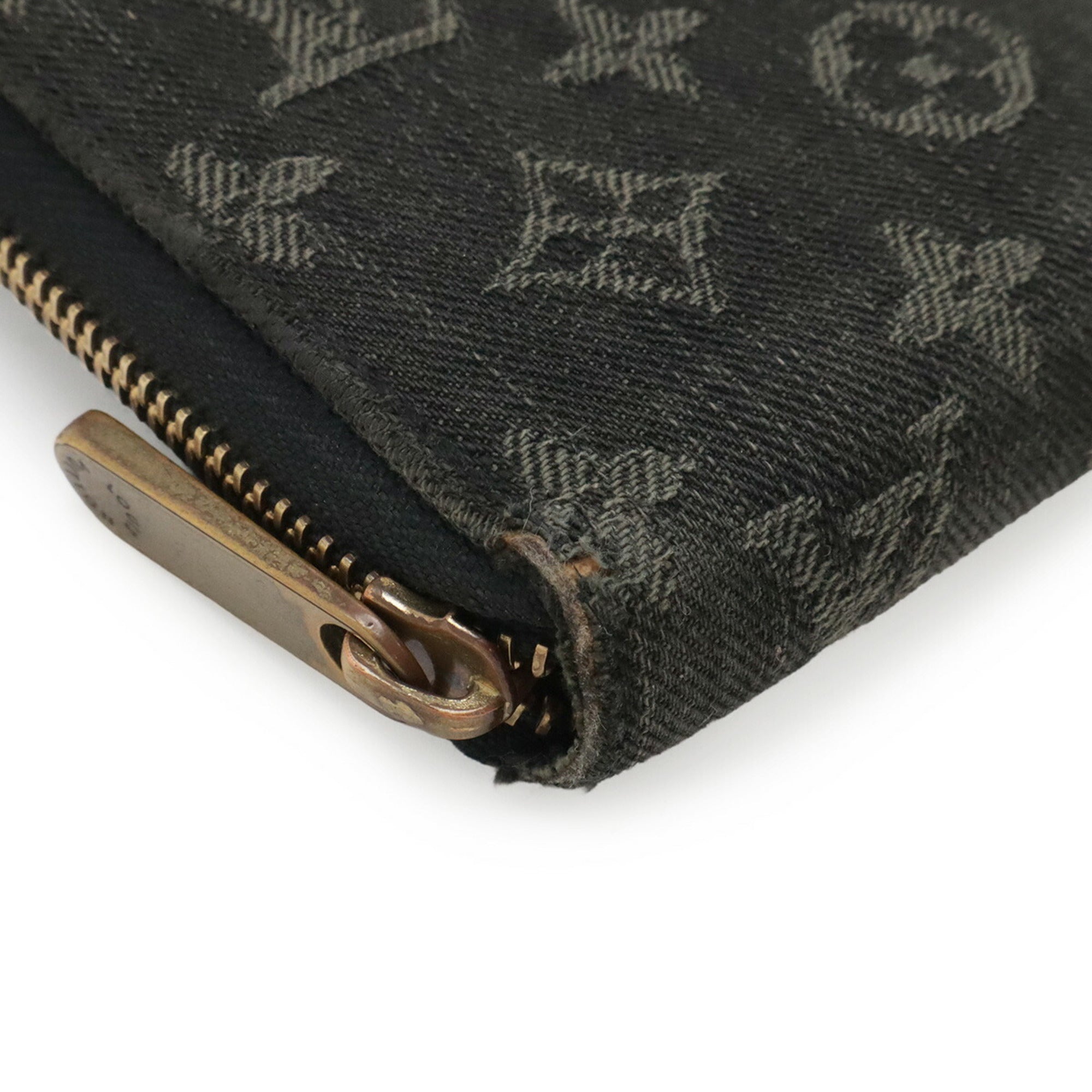 Louis Vuitton Black Monogram Noir Monogram Denim Long Wallet (Bi-Fold) (Pre-Owned)