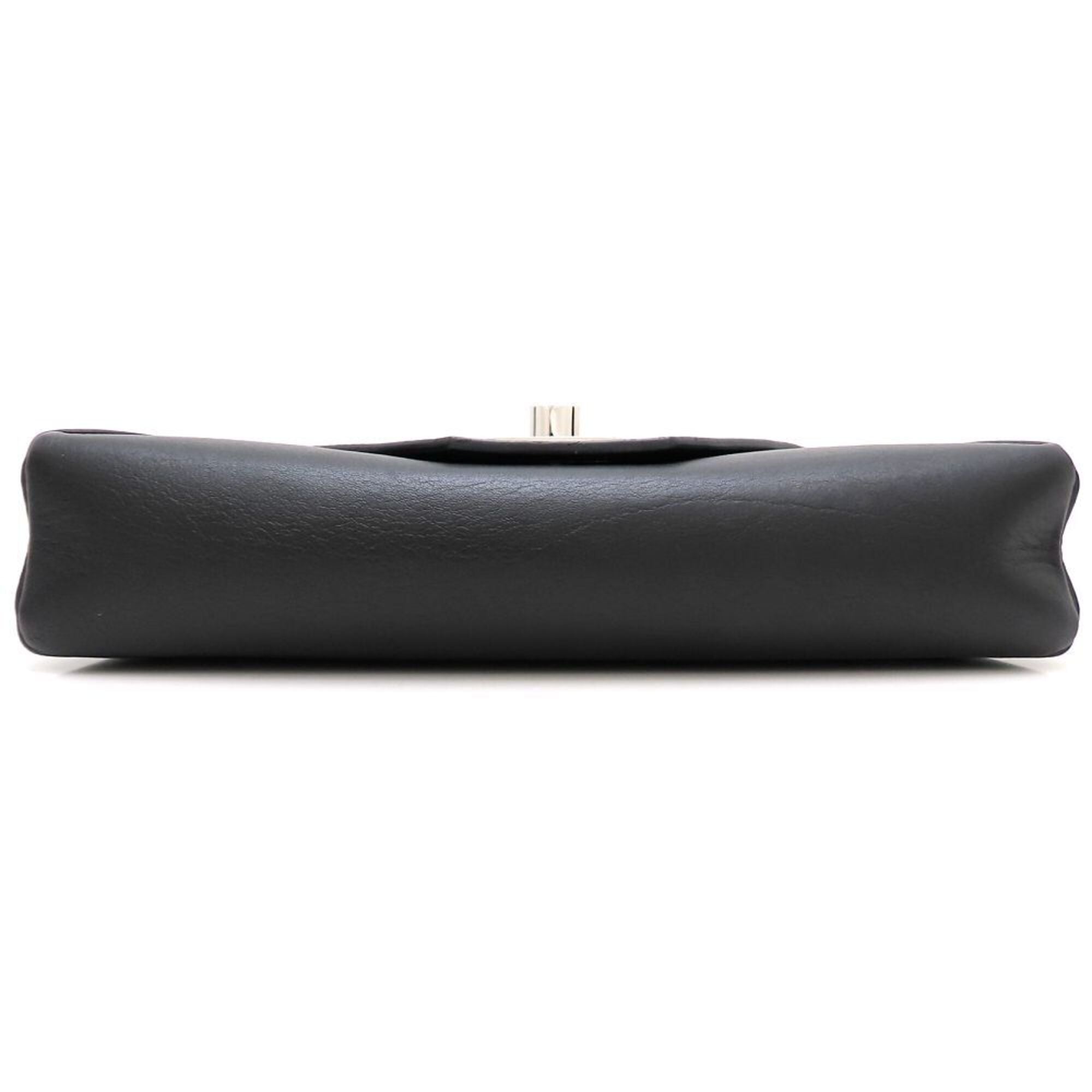 Louis Vuitton Black Leather Shoulder Bag (Pre-Owned)