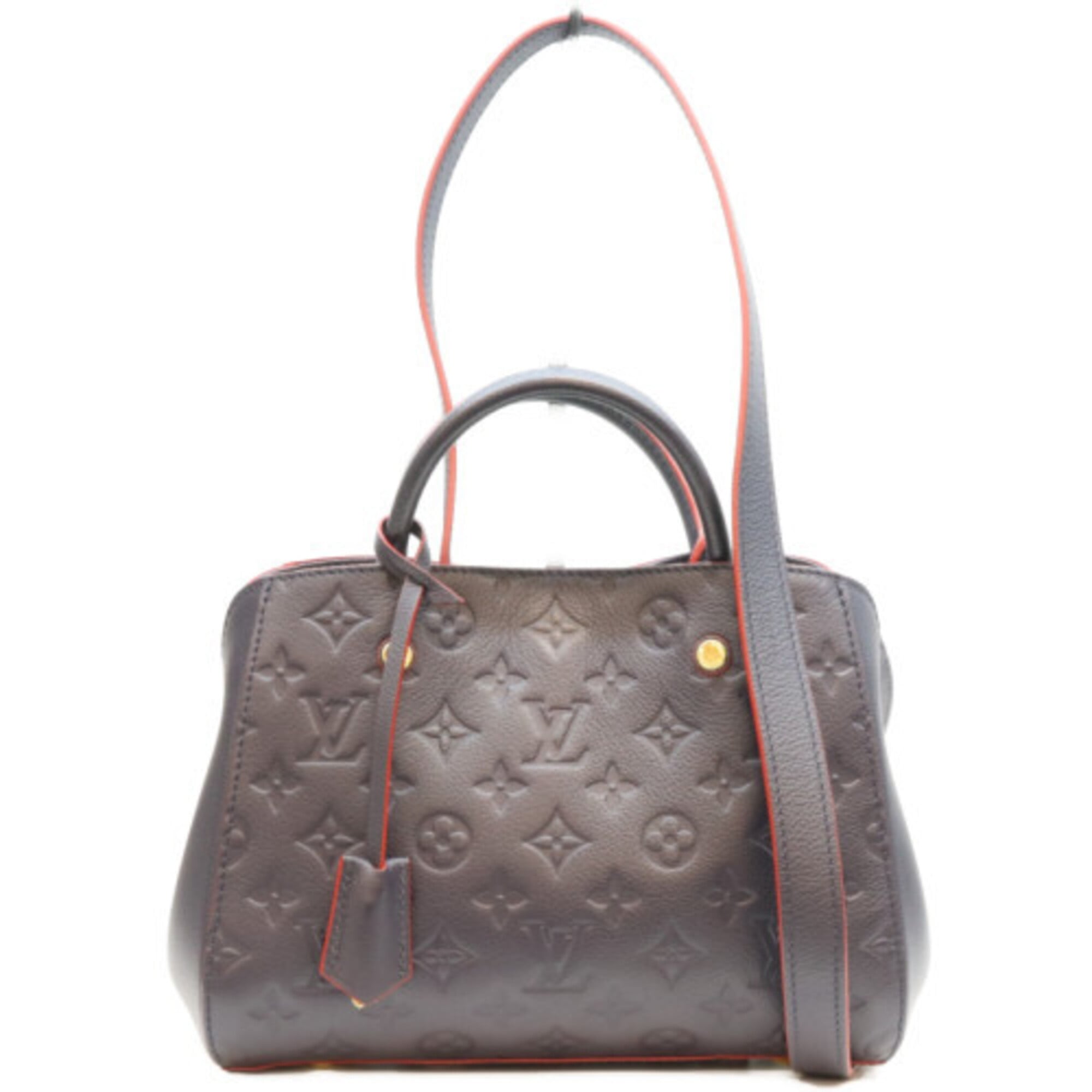 Louis Vuitton Navy Red Color Monogram Empreinte Shoulder Bag (Pre-Owned)