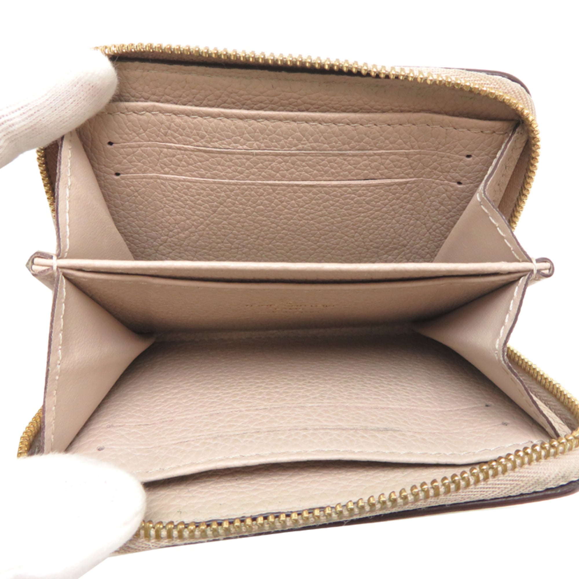 Louis Vuitton Beige Leather Coin Purse/Coin Case (Pre-Owned)