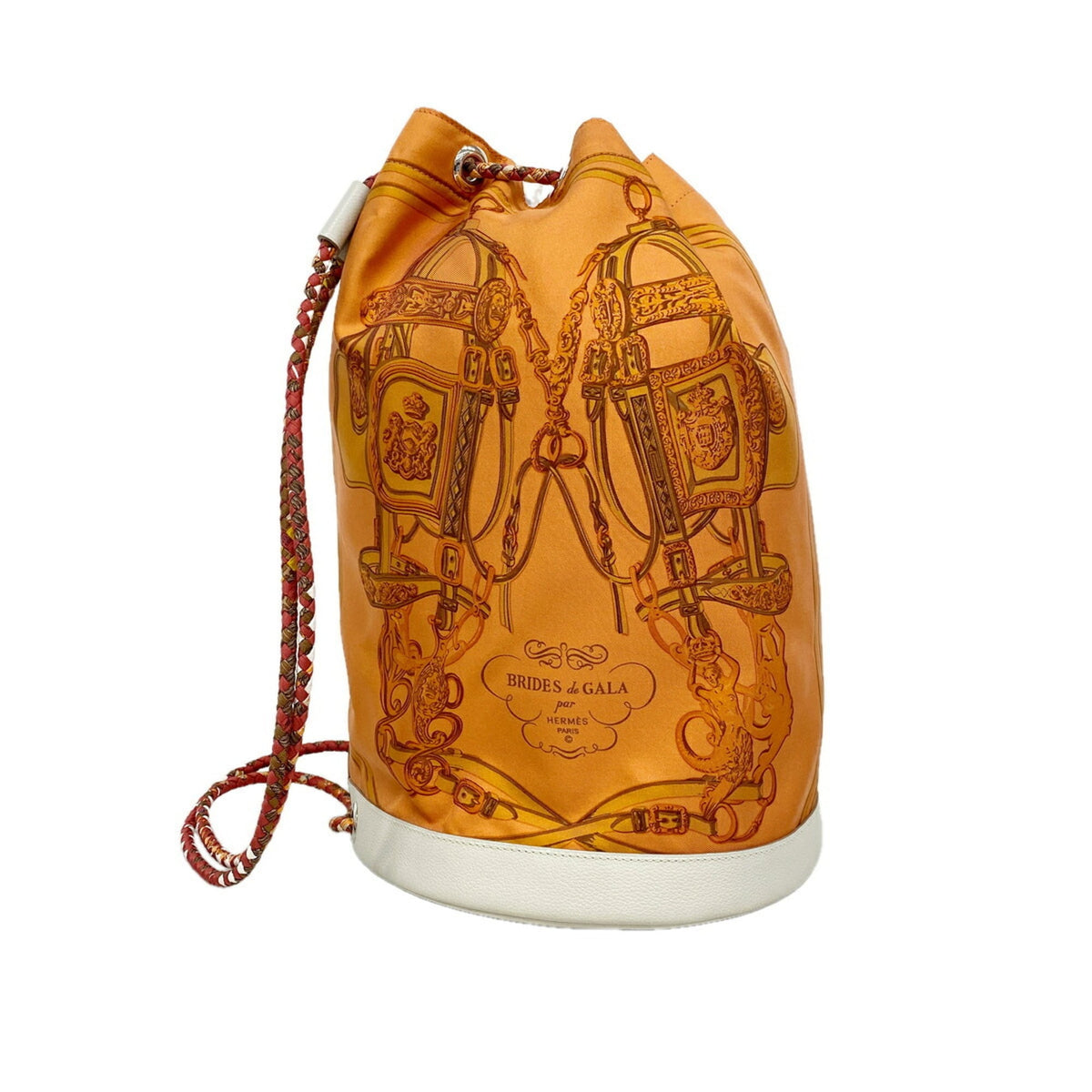 Hermes Orange Silk Shoulder Bag (Pre-Owned)