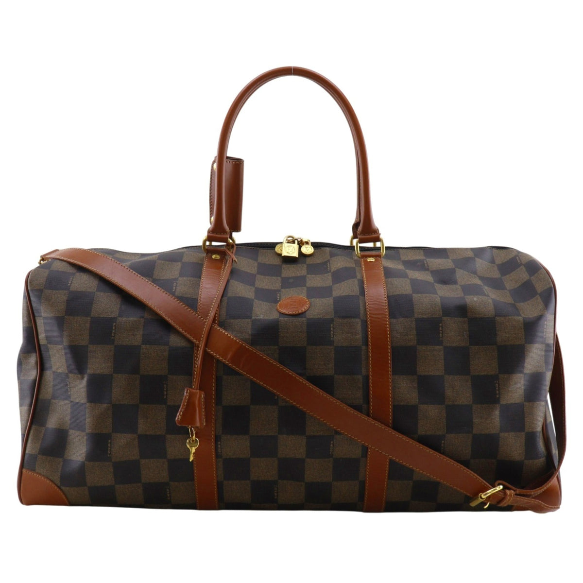 Fendi Brown Pvc Boston Bag (Pre-Owned)