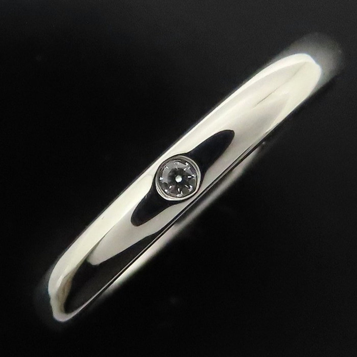 Tiffany Platinum Platinum 950 Band Ring (Pre-Owned)